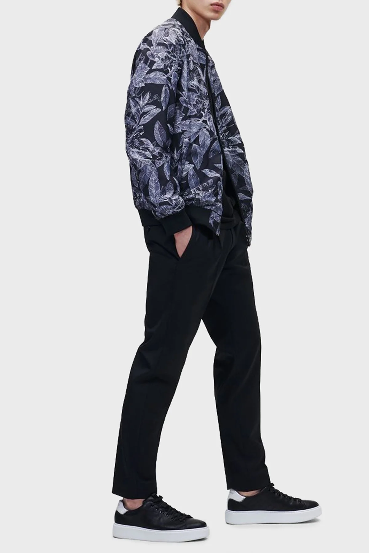 Karl Lagerfeld Regular Fit Çift Taraflı Bomber Erkek Mont 505007 0 521512 991 SİYAH-BEYAZ - 3