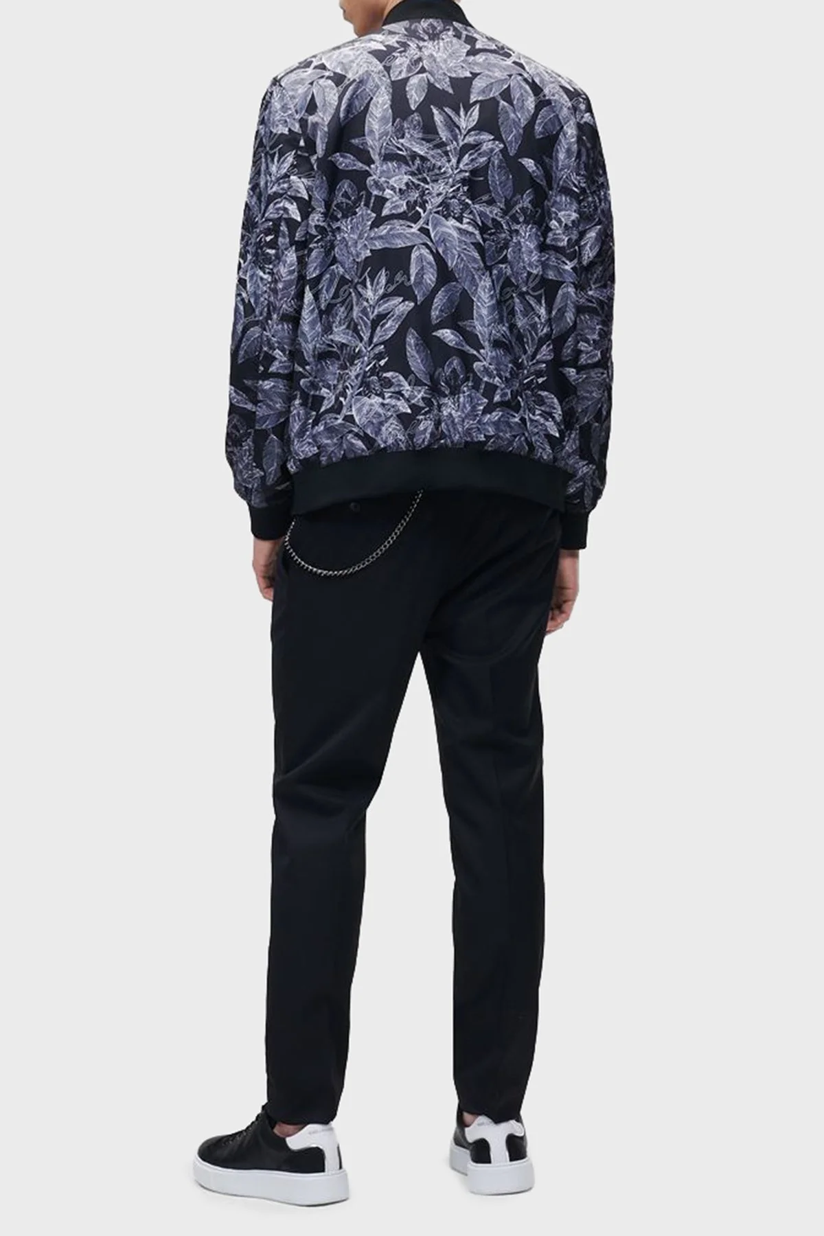 Karl Lagerfeld Regular Fit Çift Taraflı Bomber Erkek Mont 505007 0 521512 991 SİYAH-BEYAZ - 5