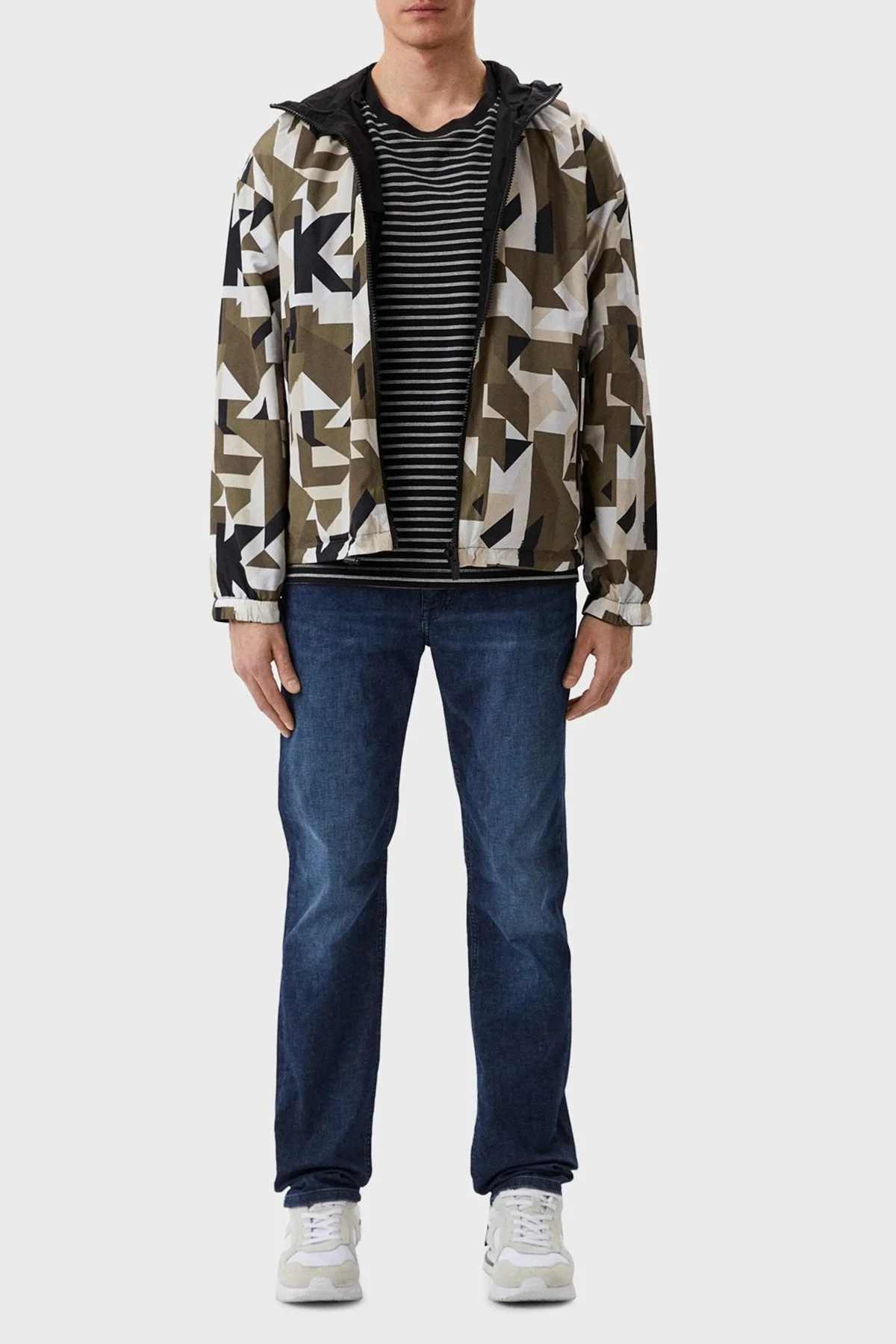 Karl Lagerfeld Regular Fit Çift Taraflı Kapüşonlu Erkek Mont 505006 0 521511 579 HAKİ-BEJ - 4