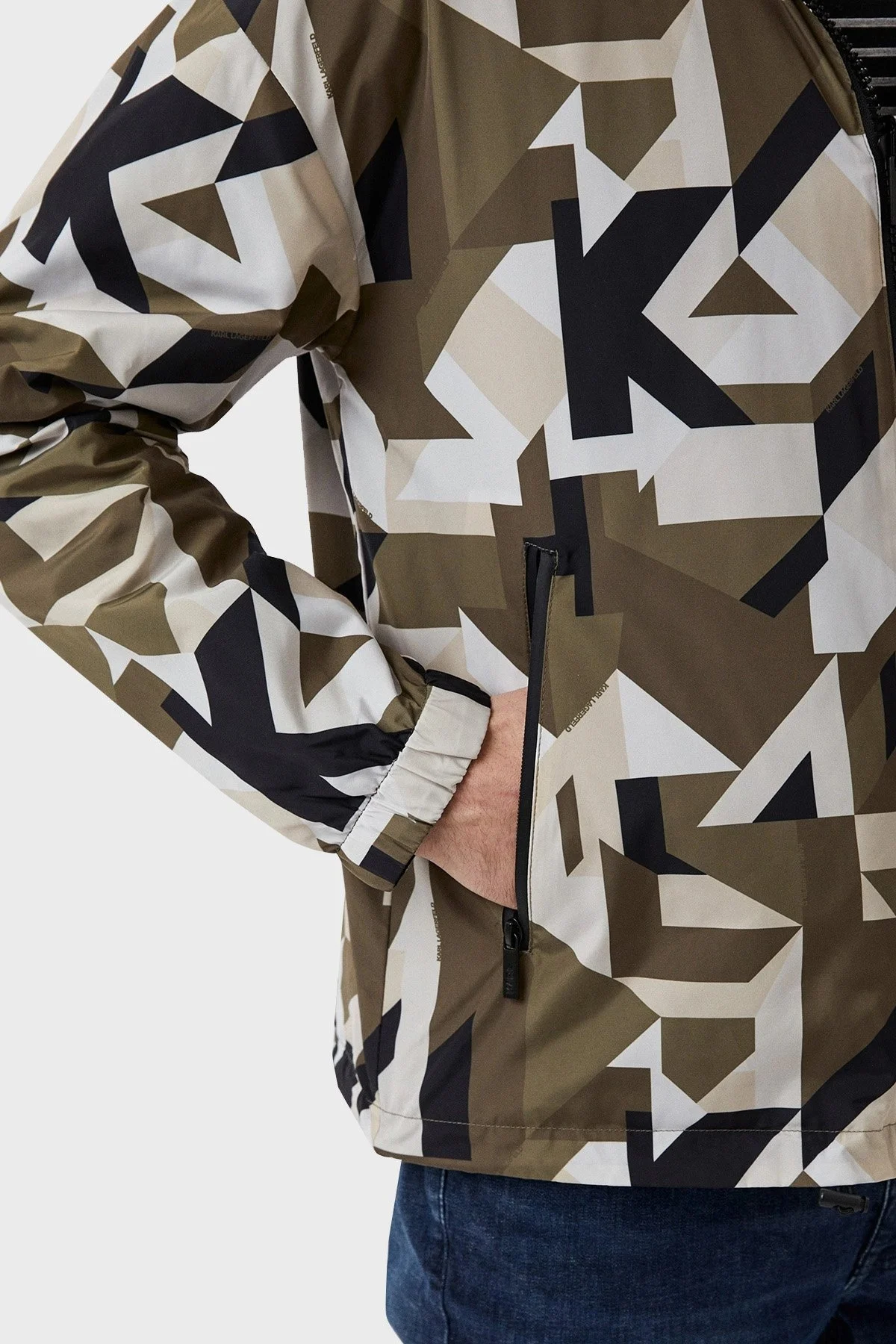 Karl Lagerfeld Regular Fit Çift Taraflı Kapüşonlu Erkek Mont 505006 0 521511 579 HAKİ-BEJ - 5