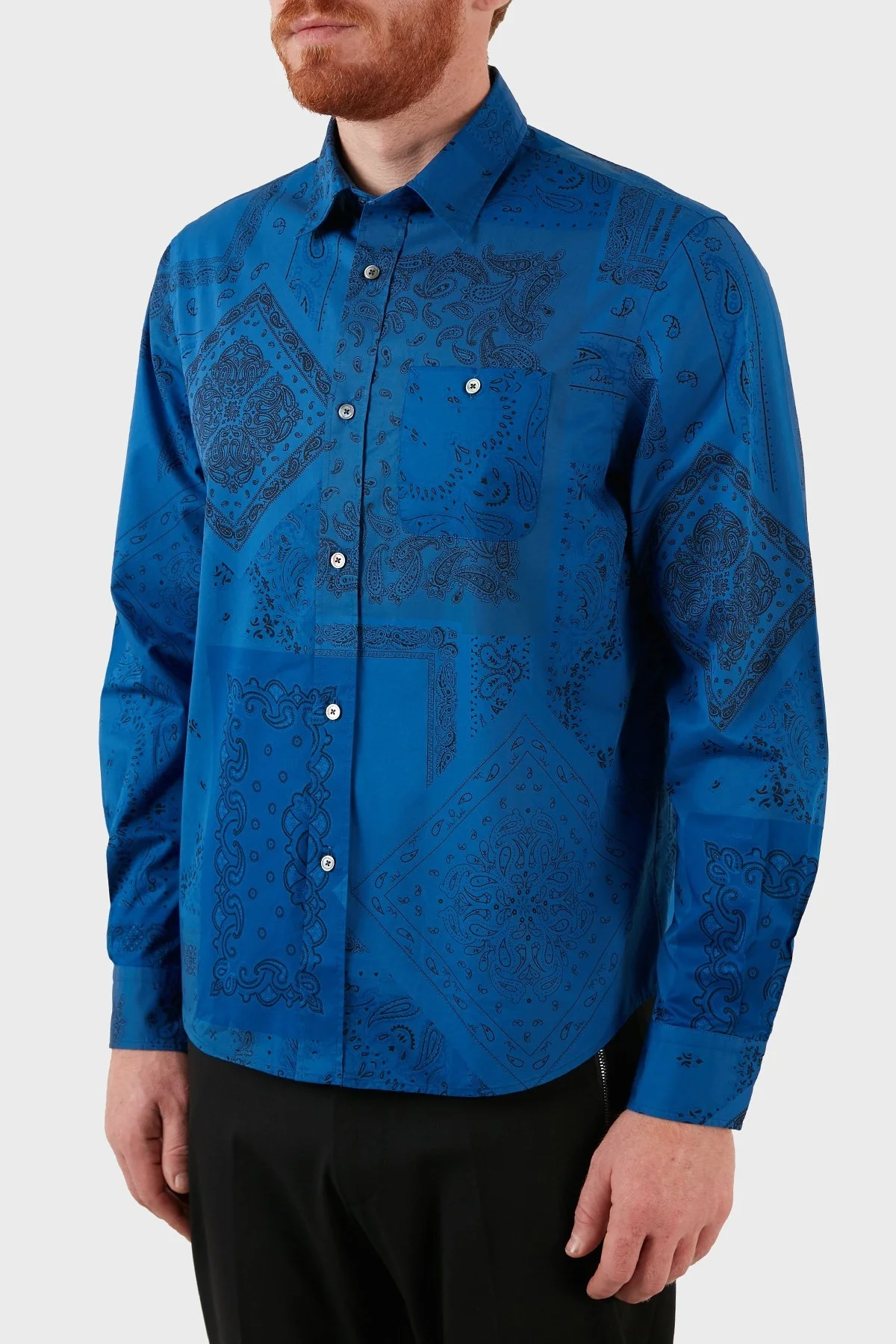 Kenzo Desenli Cepli % 100 Pamuk Uzun Kollu Erkek Gömlek FC5 5CH401 9P5 71 SAKS - 3