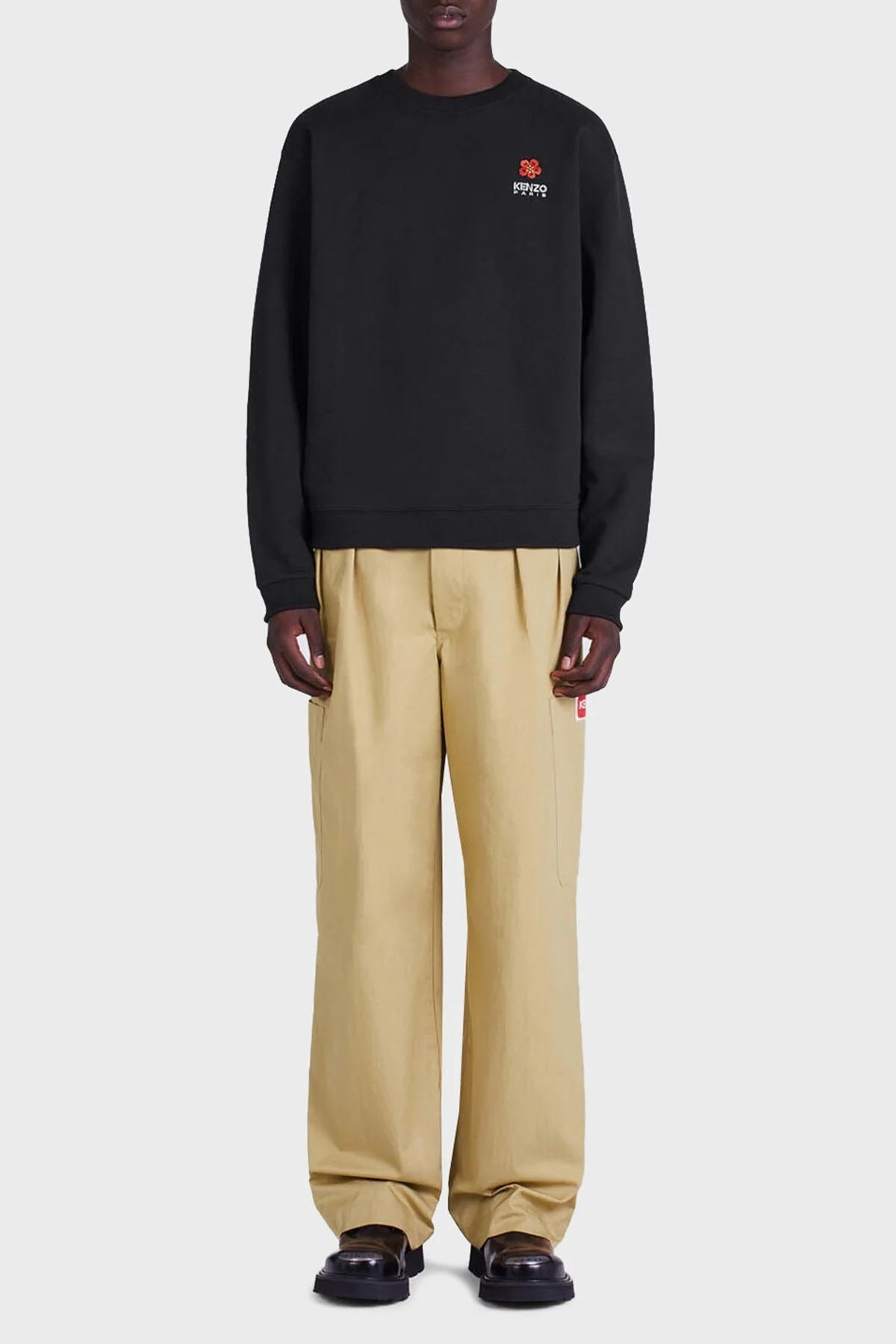 Kenzo Logo İşlemeli Regular Fit Bisiklet Yaka Pamuklu Erkek Sweat FC6 5SW412 4MF 99J SİYAH - 3