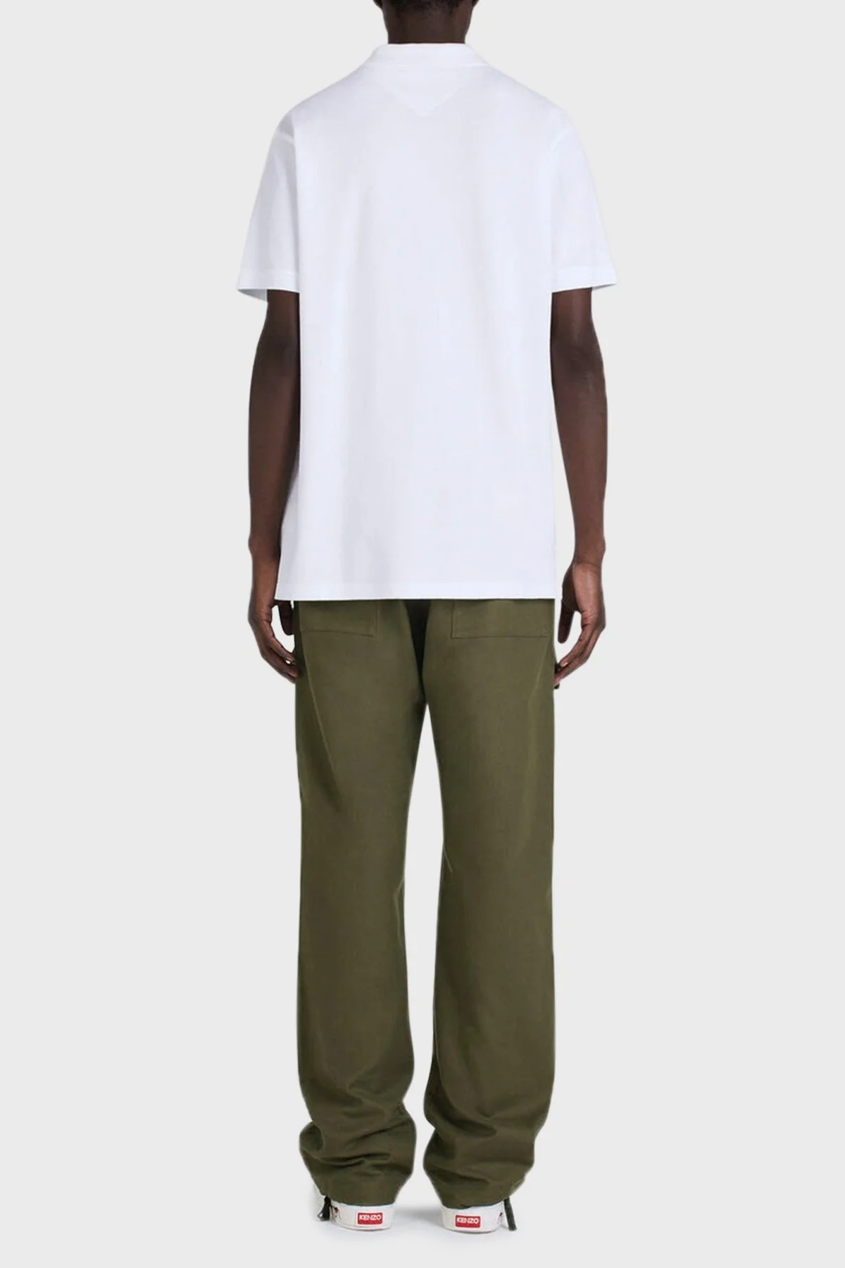 Kenzo Organik Pamuklu Regular Fit Düğmeli Erkek Polo T Shirt FC65PO0024PU01 BEYAZ - 5