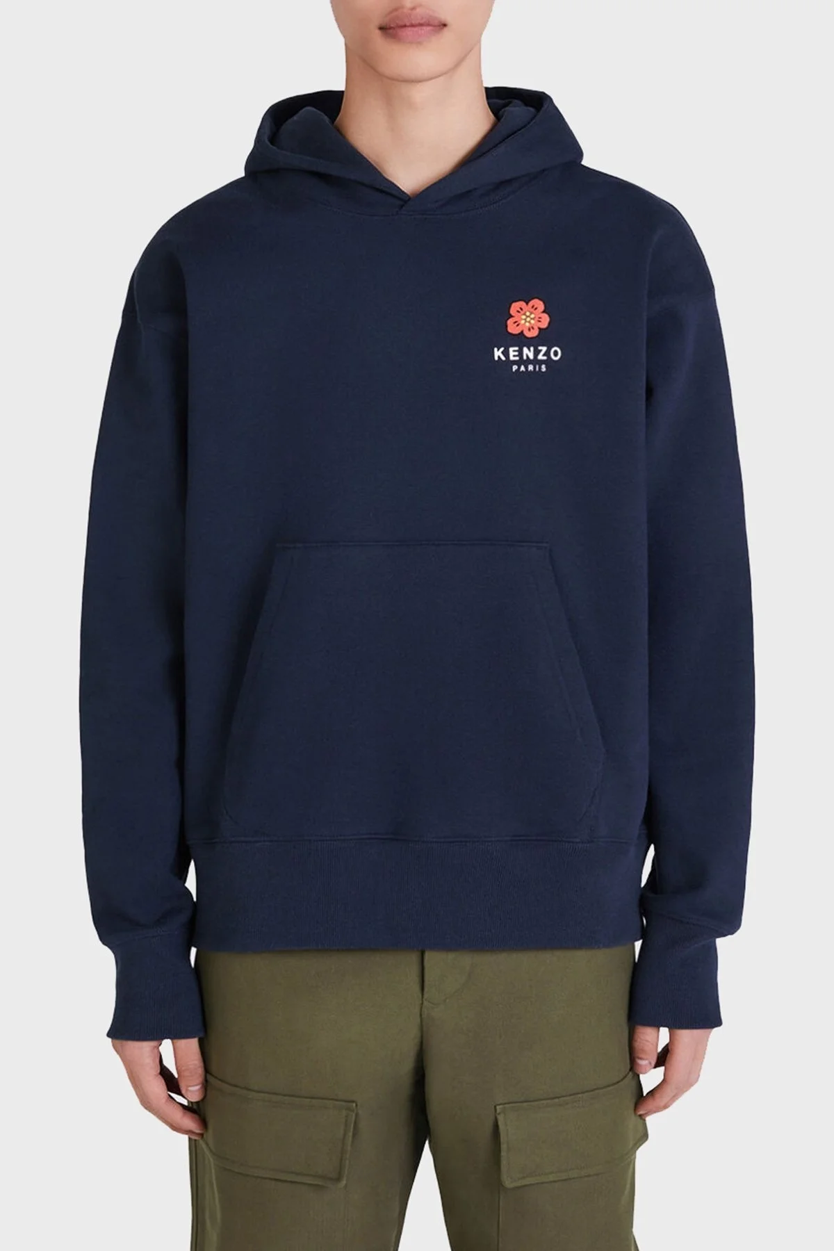 Kenzo Pamuklu Baskılı Oversize Kapüşonlu Erkek Sweat FC65SW4604ME77 LACİVERT - 1
