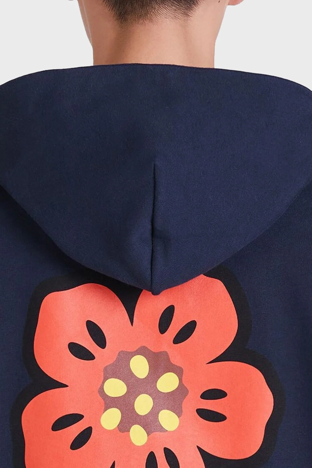 Kenzo Pamuklu Baskılı Oversize Kapüşonlu Erkek Sweat FC65SW4604ME77 LACİVERT - 4