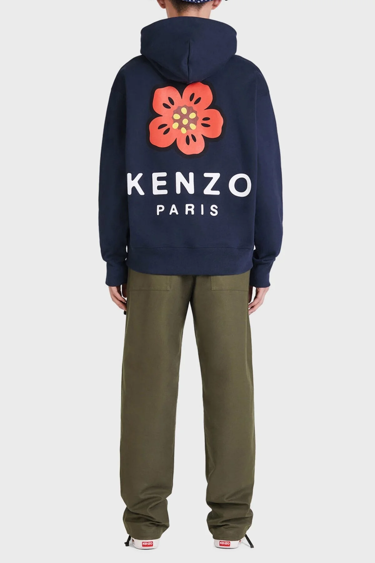 Kenzo Pamuklu Baskılı Oversize Kapüşonlu Erkek Sweat FC65SW4604ME77 LACİVERT - 5