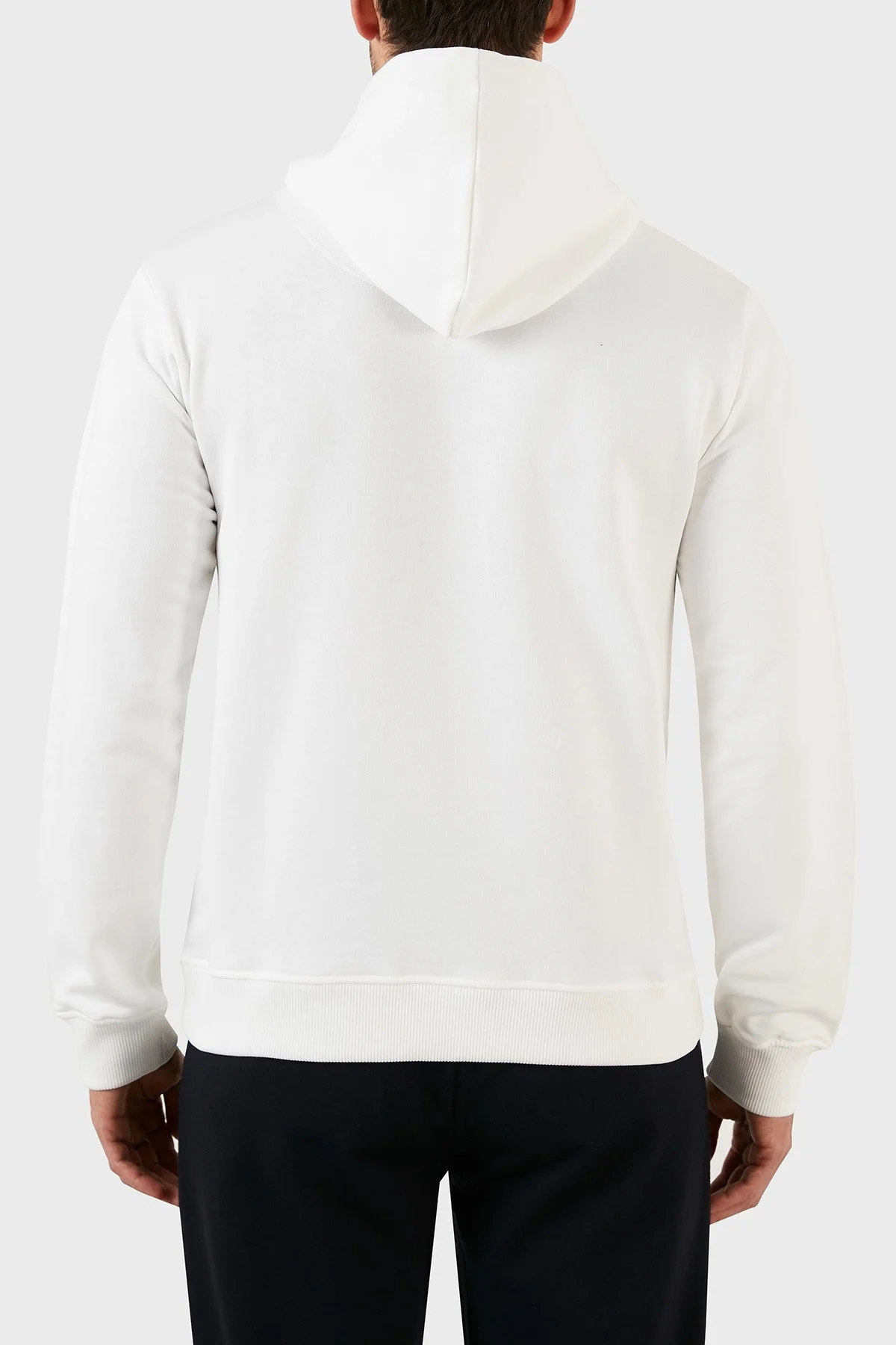 Kenzo Pamuklu Regular Fit Kanguru Cepli Kapüşonlu Erkek Sweat FC65SW3334XL01B BEYAZ - 6