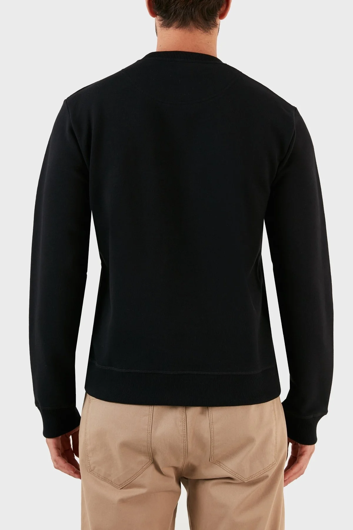 Kenzo Regular Fit Tiger İşlemeli Bisiklet Yaka % 100 Pamuk Erkek Sweat FC6 5SW140 4XD 99 SİYAH - 2