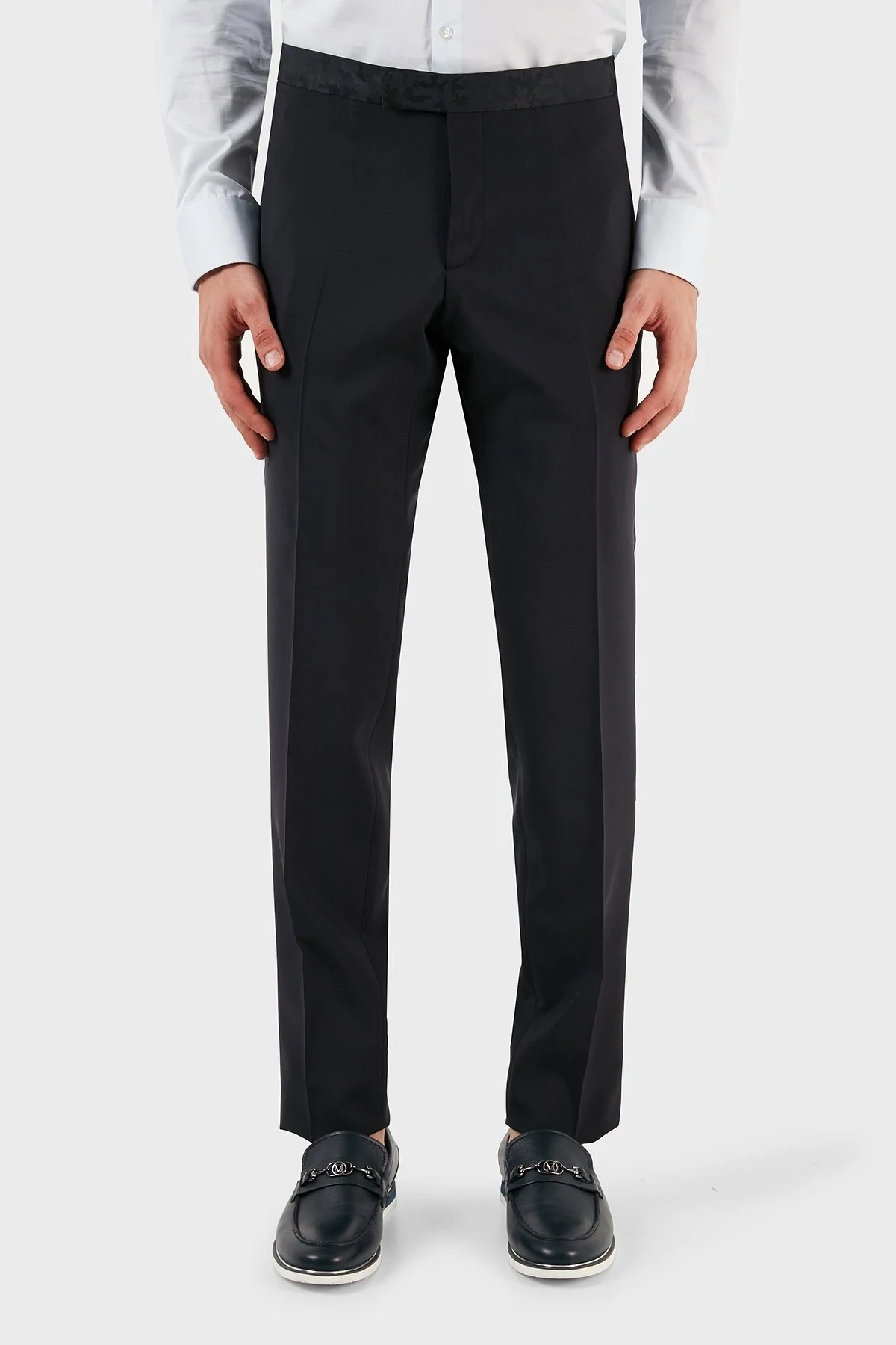 Lab Yünlü Jakarlı Klasik Erkek Takım ZOXKP29080298161TC01 SİYAH - 12