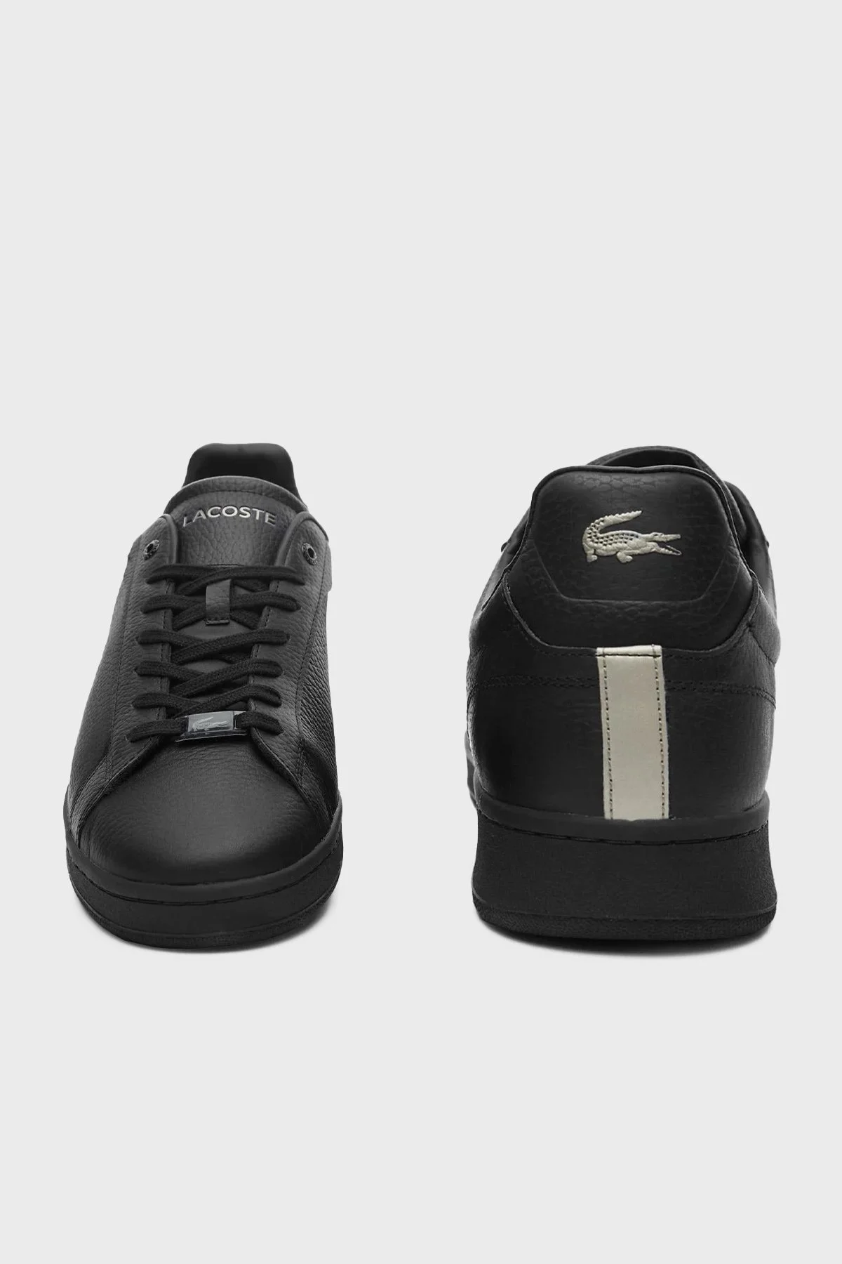 Lacoste Carnaby Deri Logolu Günlük Sneaker Erkek Ayakkabı 745SMA0113T 02H SİYAH - 5