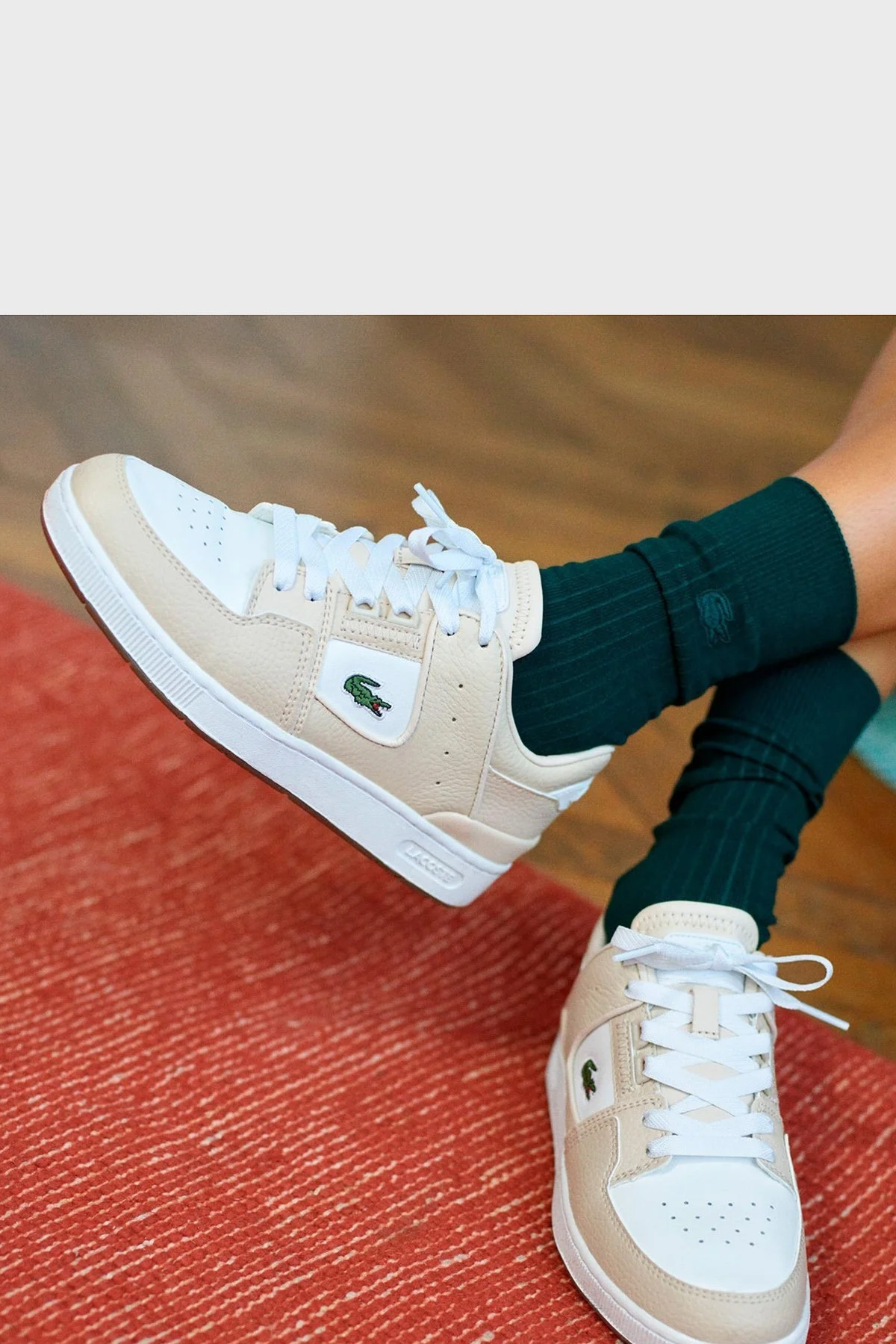 Lacoste Court Sneaker Bayan Ayakkabı 745SFA0091 Y37 BEJ-BEYAZ - 2