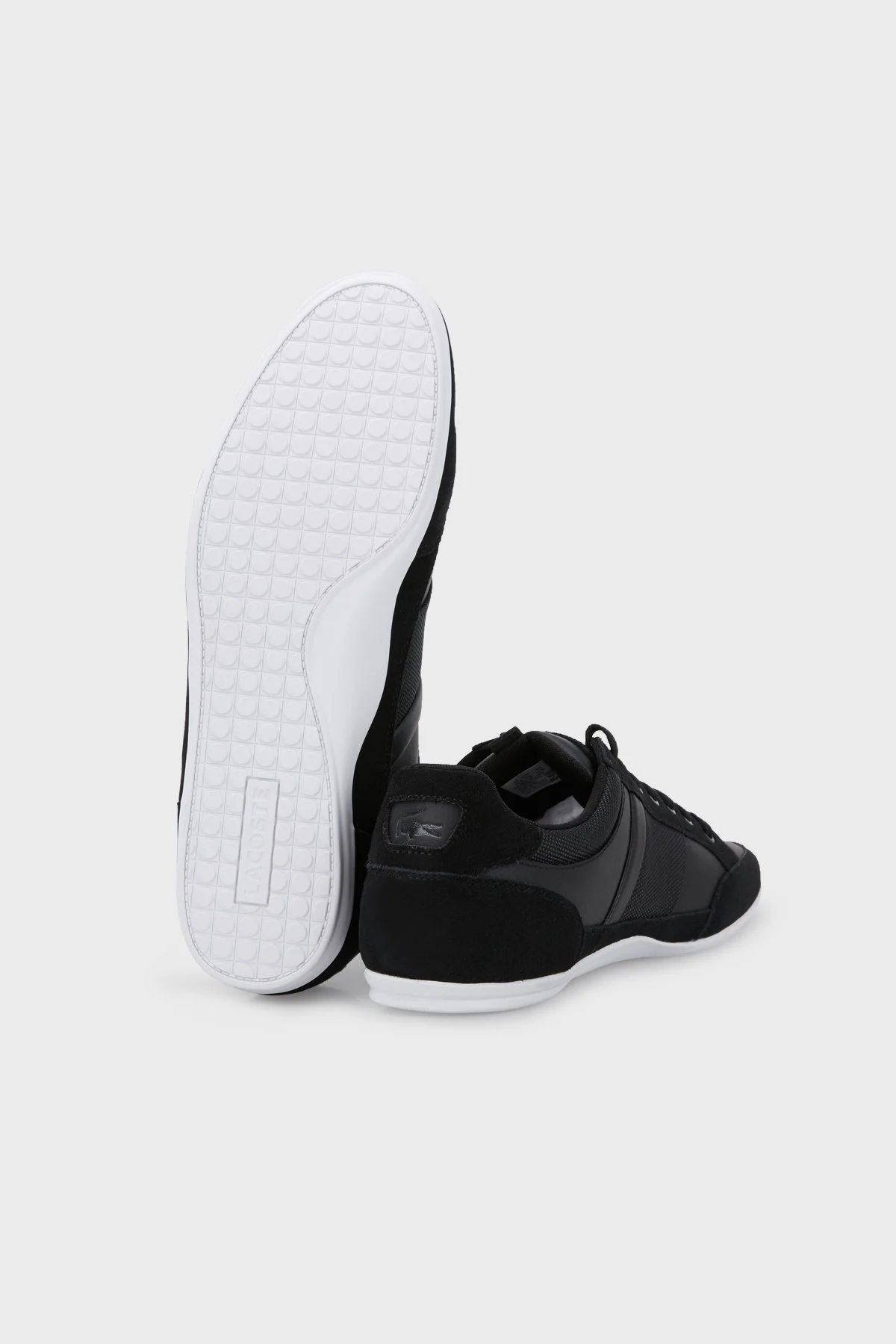 Lacoste Deri Süet Sneaker Erkek Ayakkabı 744CMA0012 312 SİYAH-BEYAZ - 4