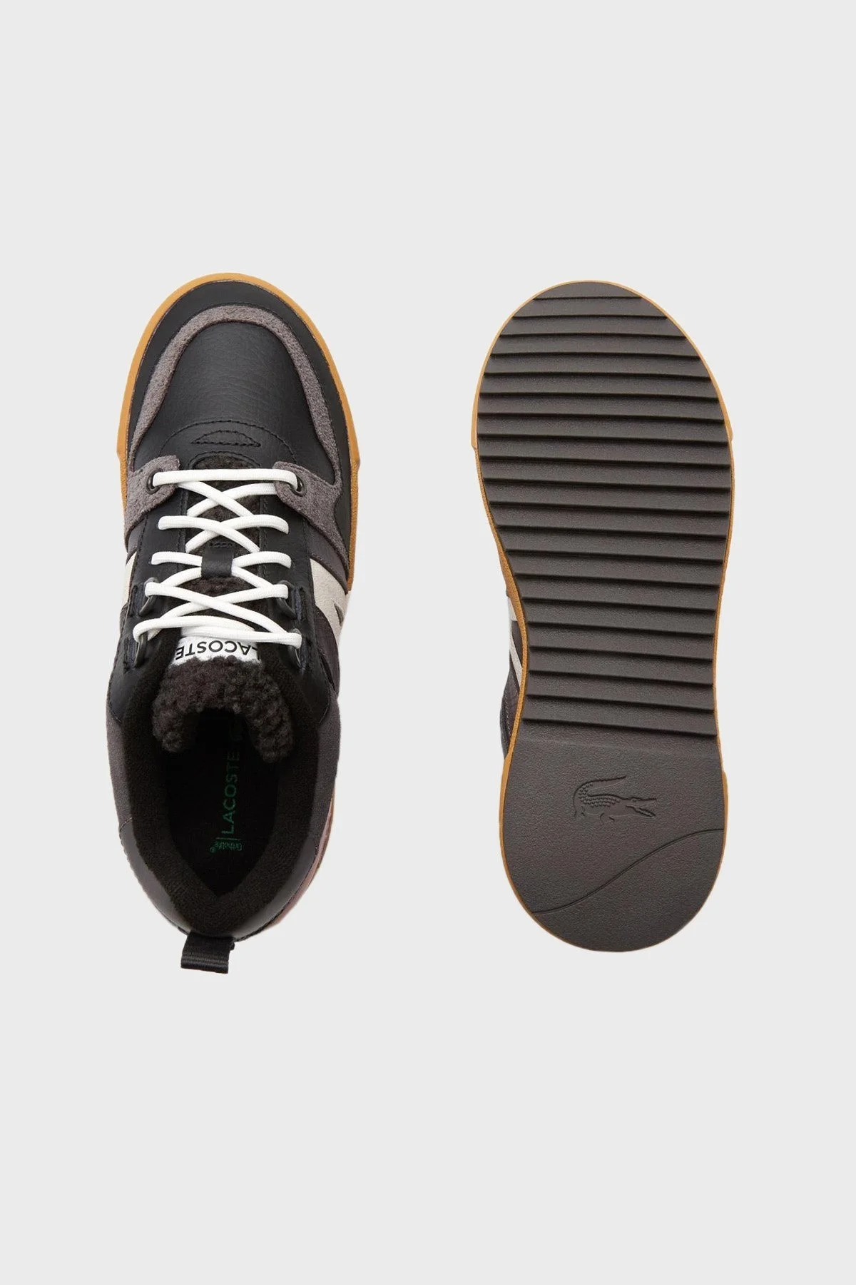 Lacoste Kalın Taban Deri Sneaker Bayan Ayakkabı 744SFA0022 1J1 SİYAH-PEMBE - 4