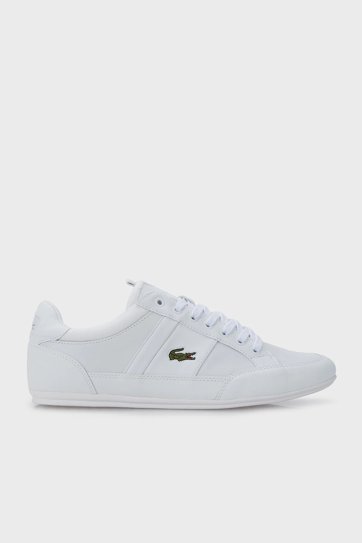 Lacoste Logolu Bağcıklı Deri Sneaker Erkek Ayakkabı 741CMA0038T 21G BEYAZ - 1