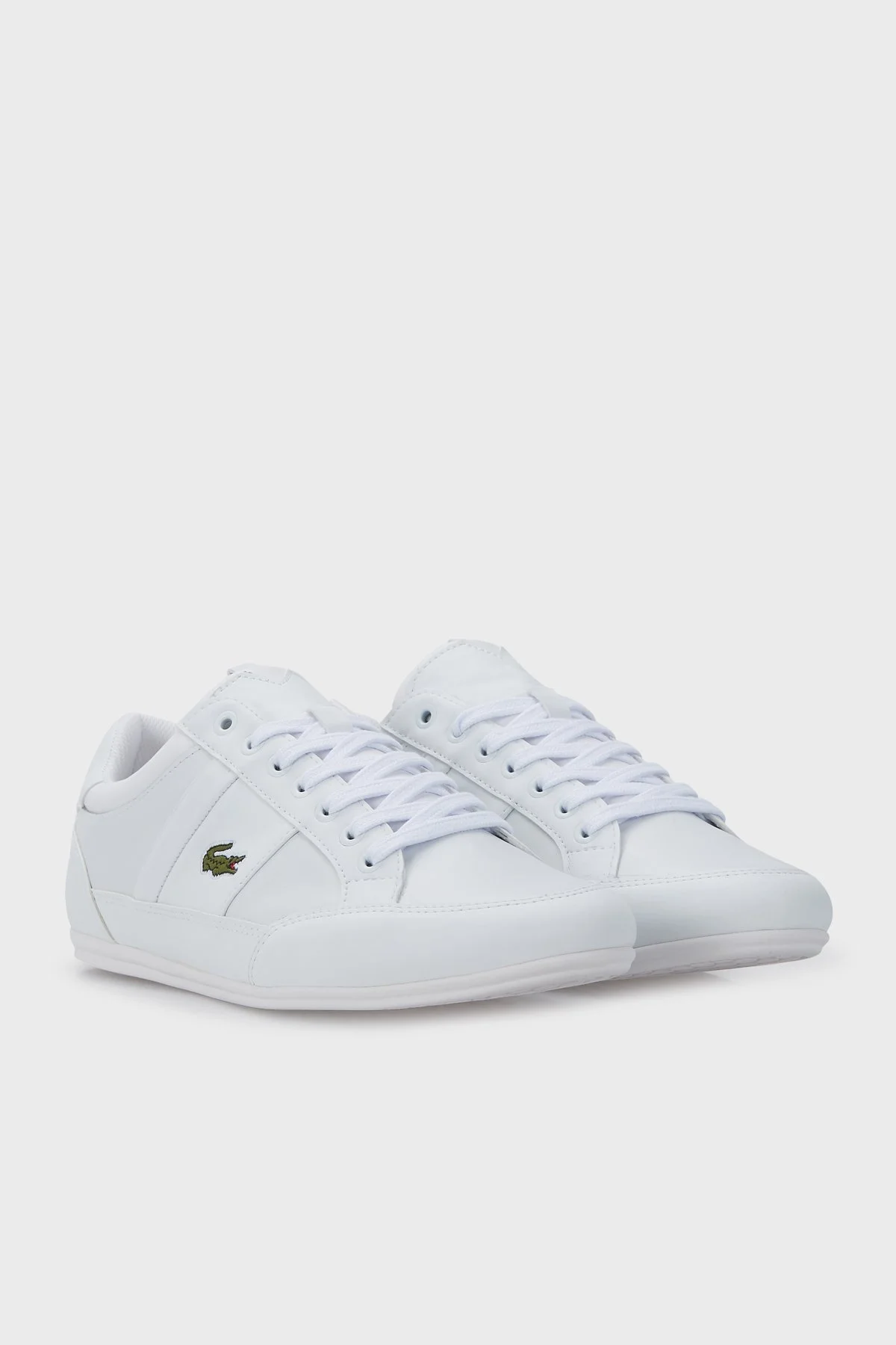 Lacoste Logolu Bağcıklı Deri Sneaker Erkek Ayakkabı 741CMA0038T 21G BEYAZ - 3