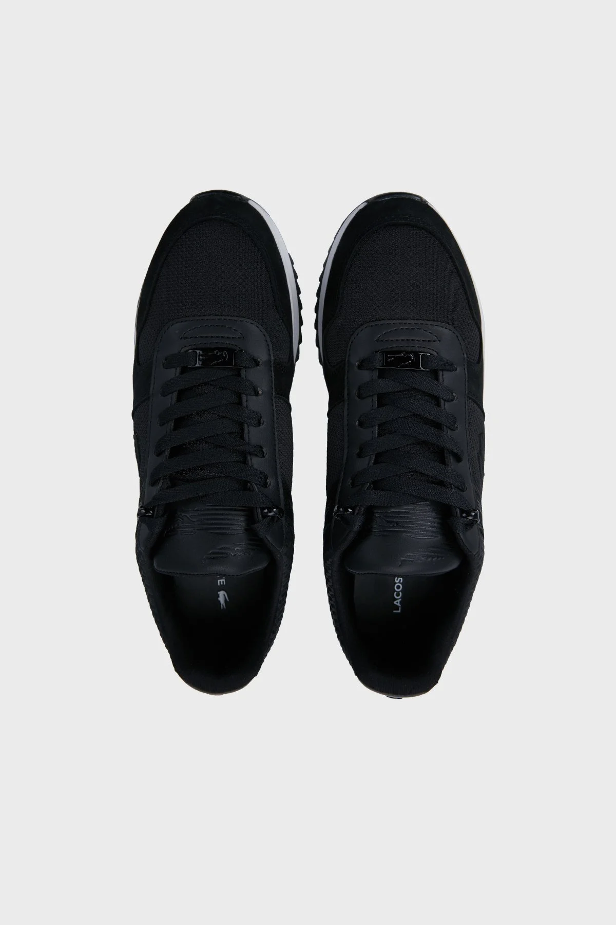 Lacoste Logolu Bağcıklı Deri Sneaker Erkek Ayakkabı 743SMA0032 02H SİYAH - 5