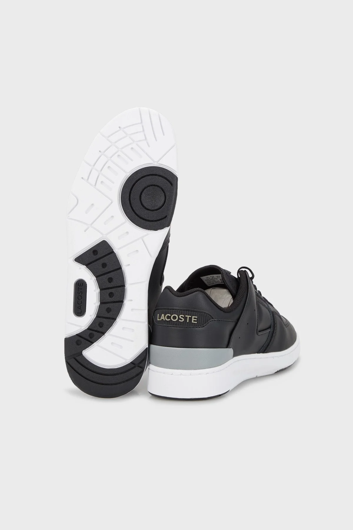 Lacoste Logolu Deri Court Sneaker Erkek Ayakkabı 741SMA0027 237 SİYAH-GRİ - 4