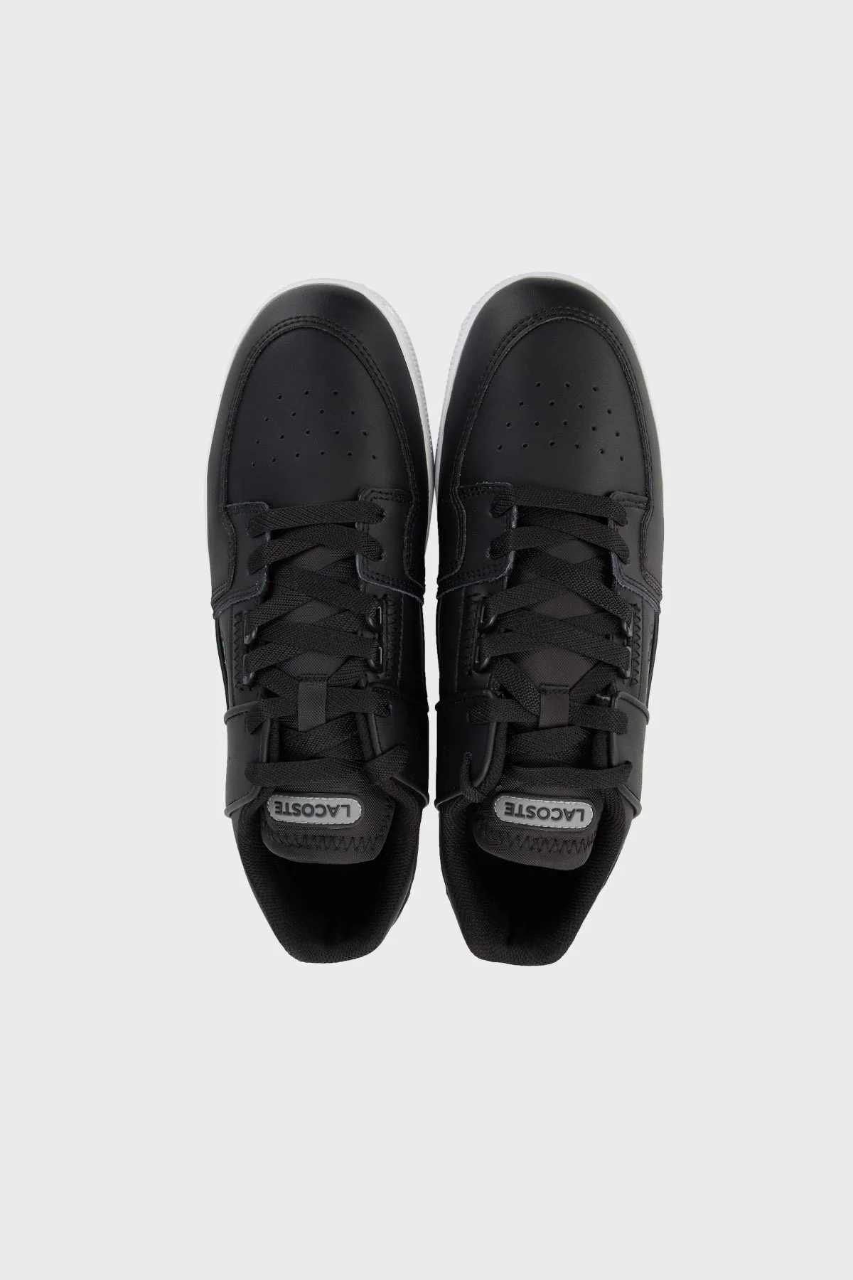 Lacoste Logolu Deri Court Sneaker Erkek Ayakkabı 741SMA0027 237 SİYAH-GRİ - 5