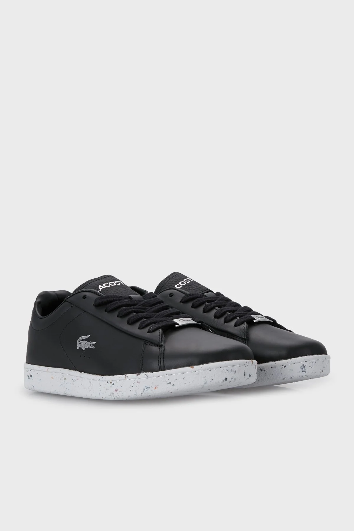 Lacoste Logolu Deri Sneaker Bayan Ayakkabı 743SFA0016T 22F SİYAH - 3