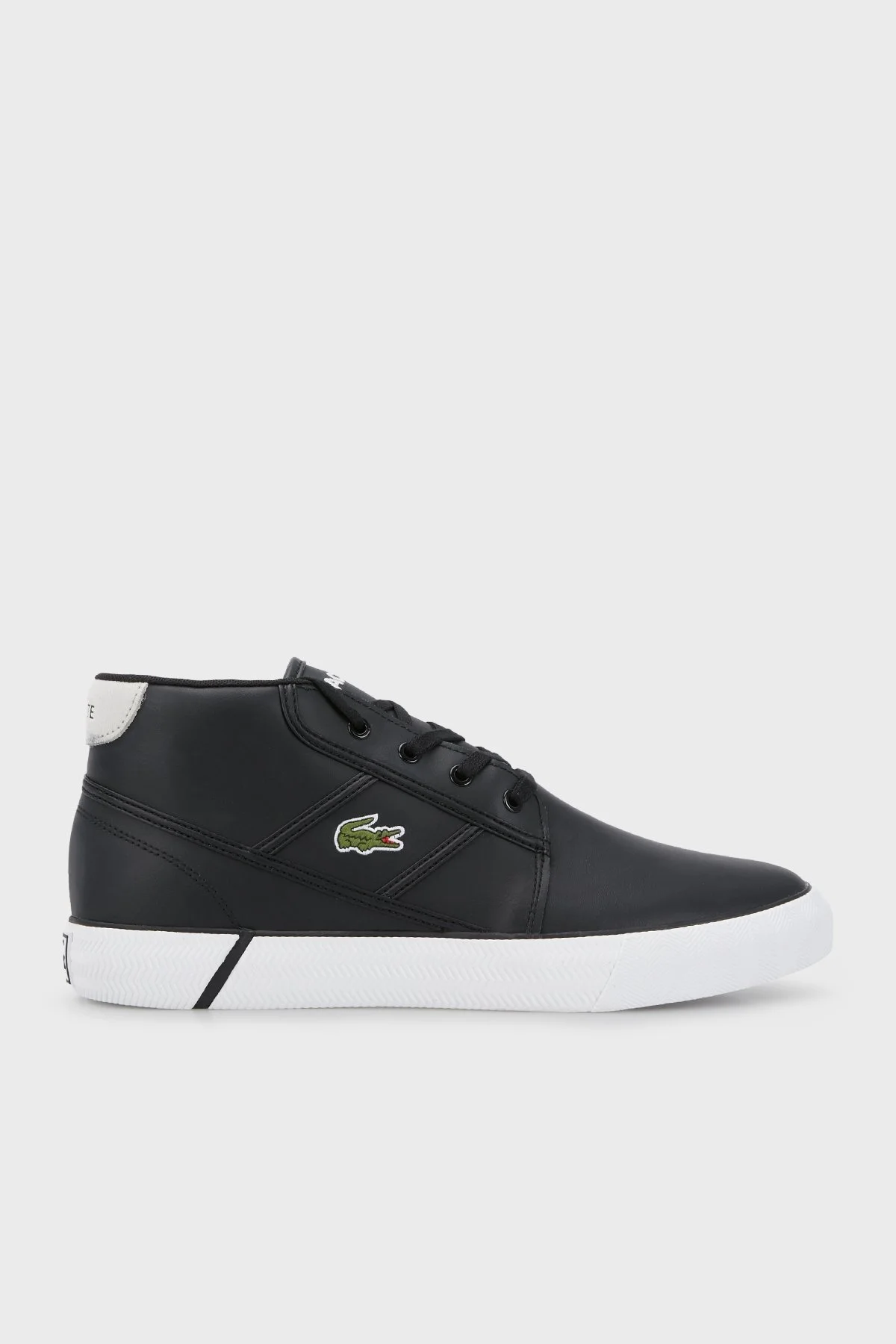 Lacoste Logolu Deri Sneaker Erkek Ayakkabı 740CMA0024 454 SİYAH-BEYAZ - 1
