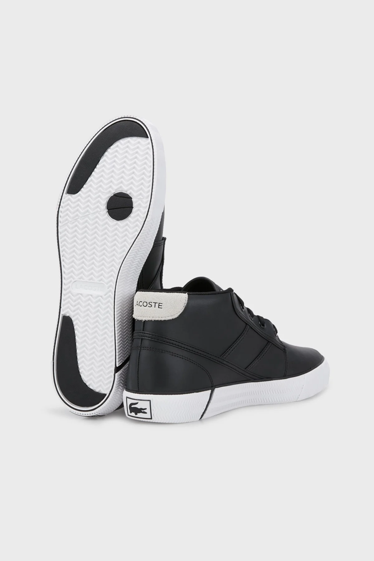 Lacoste Logolu Deri Sneaker Erkek Ayakkabı 740CMA0024 454 SİYAH-BEYAZ - 4