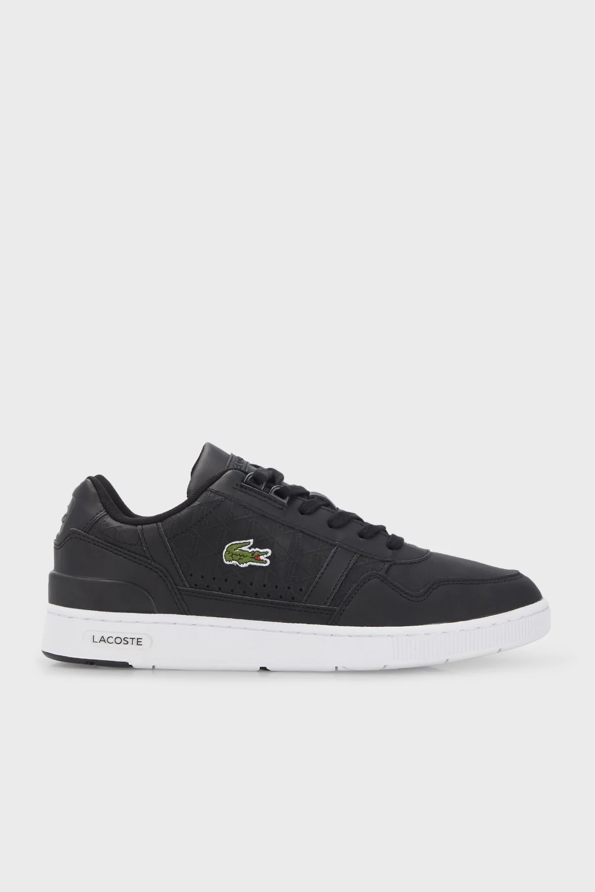 Lacoste Logolu Deri Sneaker Erkek Ayakkabı 744SMA0094 312 SİYAH-BEYAZ - 1