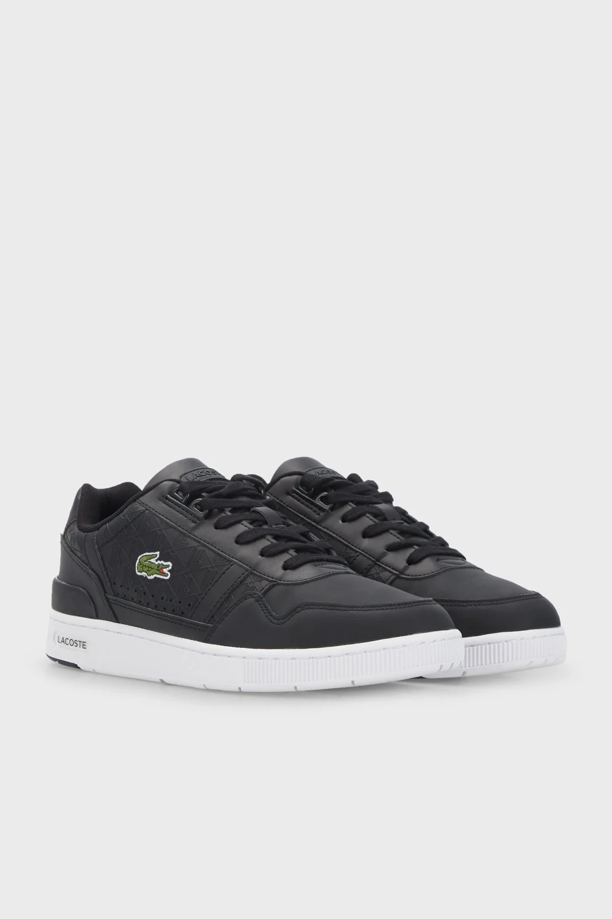Lacoste Logolu Deri Sneaker Erkek Ayakkabı 744SMA0094 312 SİYAH-BEYAZ - 3