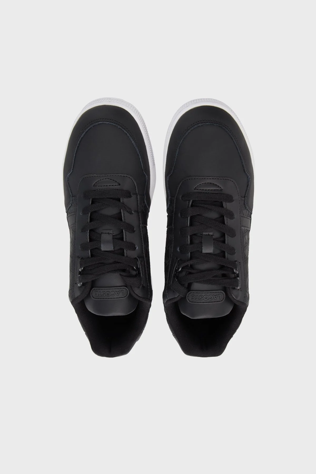 Lacoste Logolu Deri Sneaker Erkek Ayakkabı 744SMA0094 312 SİYAH-BEYAZ - 5