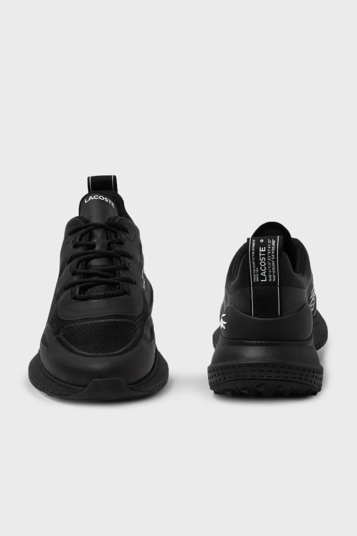 Lacoste Logolu Sneaker Erkek Ayakkabı 745SMA0052 02H SİYAH-SİYAH - 4