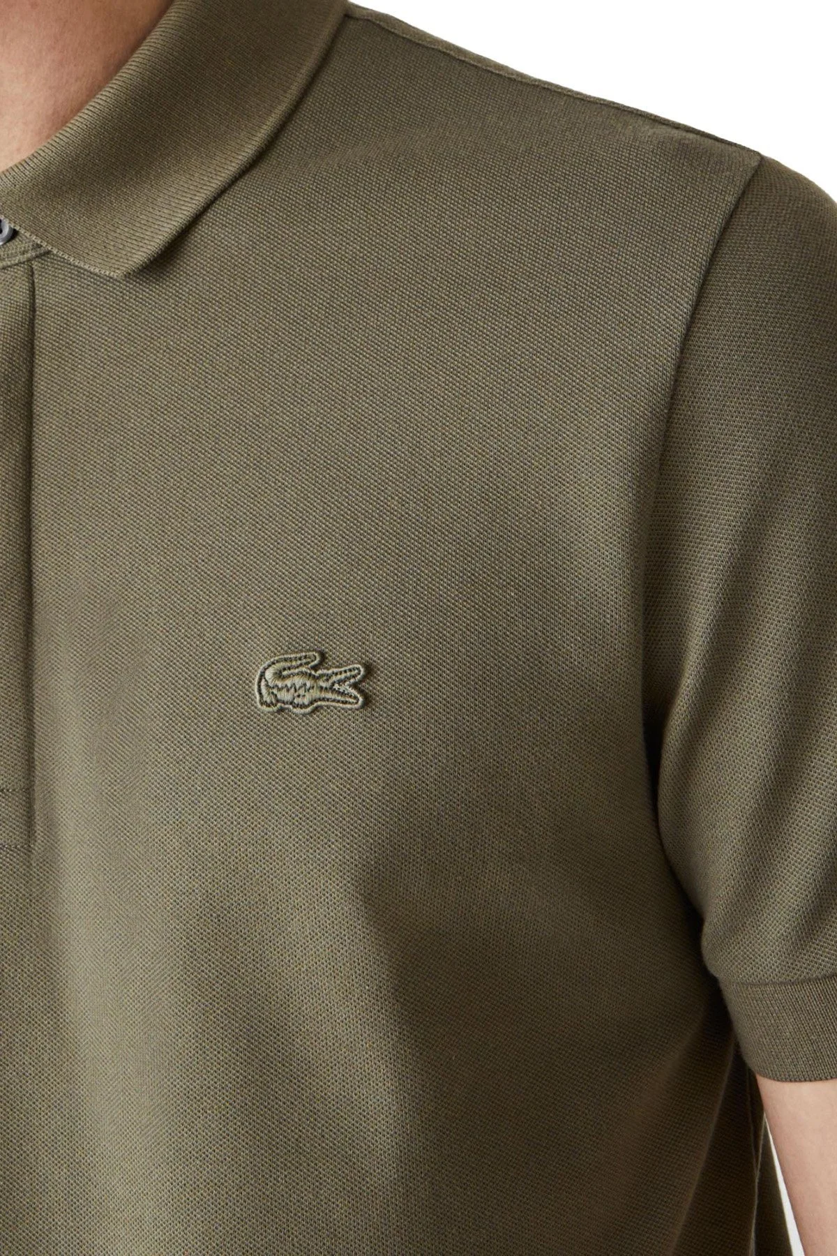 Lacoste Pamuklu Regular Fit T Shirt Erkek Polo PH5522 316 HAKİ - 4
