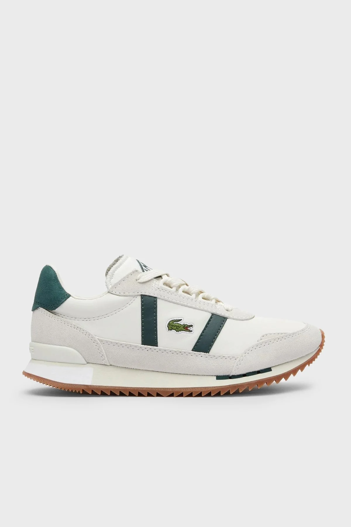 Lacoste Partner Retro Deri Logolu Günlük Sneaker Bayan Ayakkabı 741SFA0071T 1Y5 Krem-Yeşil - 1