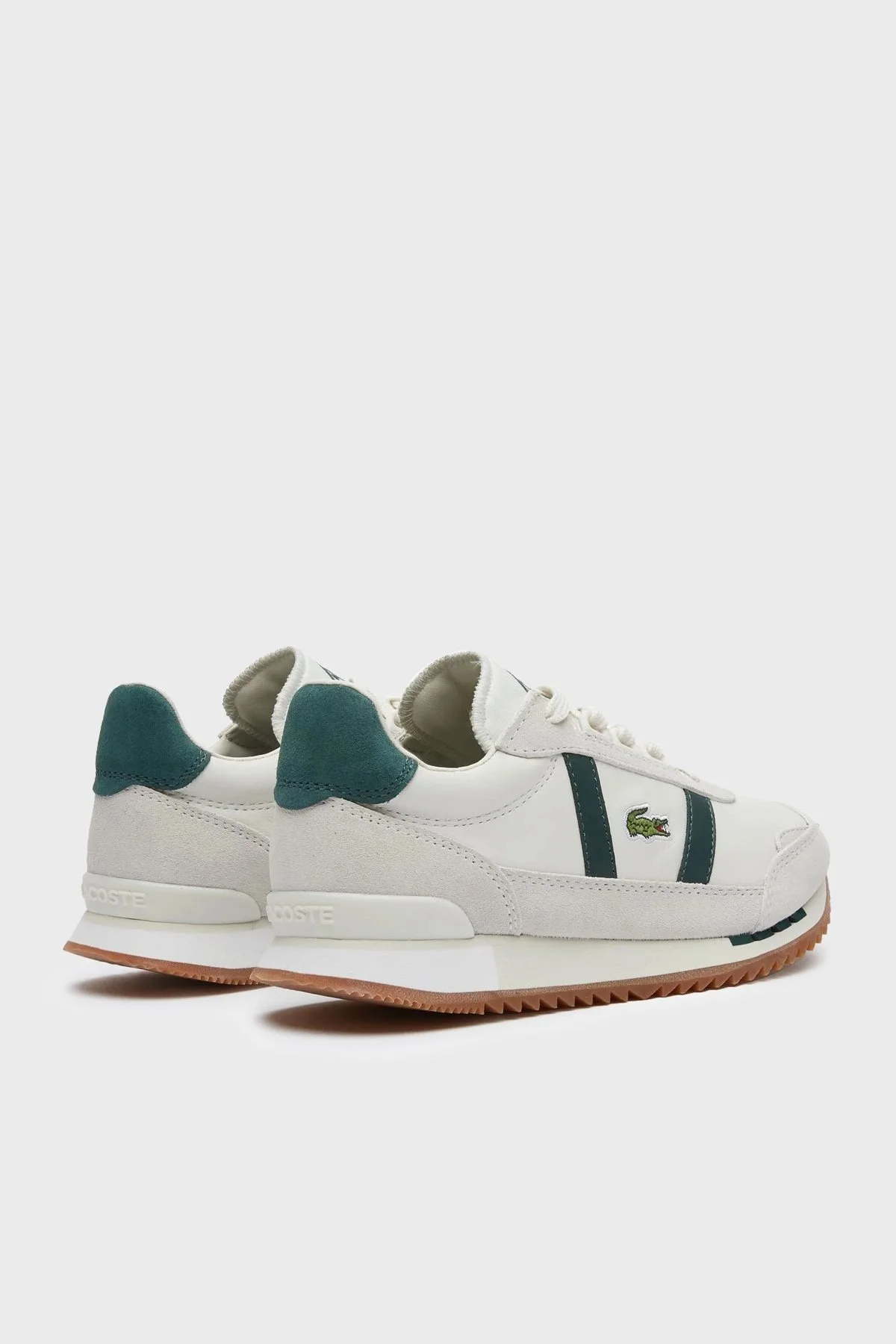 Lacoste Partner Retro Deri Logolu Günlük Sneaker Bayan Ayakkabı 741SFA0071T 1Y5 Krem-Yeşil - 3
