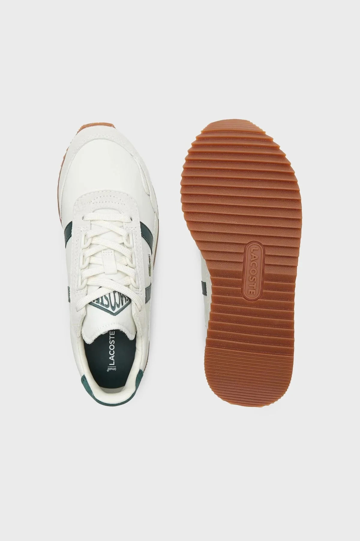 Lacoste Partner Retro Deri Logolu Günlük Sneaker Bayan Ayakkabı 741SFA0071T 1Y5 Krem-Yeşil - 4