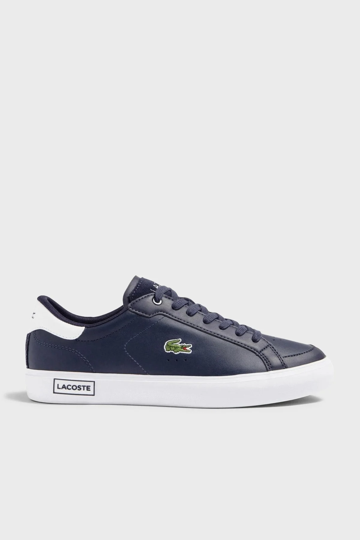 Lacoste Powercourt Logo Detaylı Günlük Sneaker Erkek Ayakkabı 745SMA0066 092 LACİVERT-BEYAZ - 1