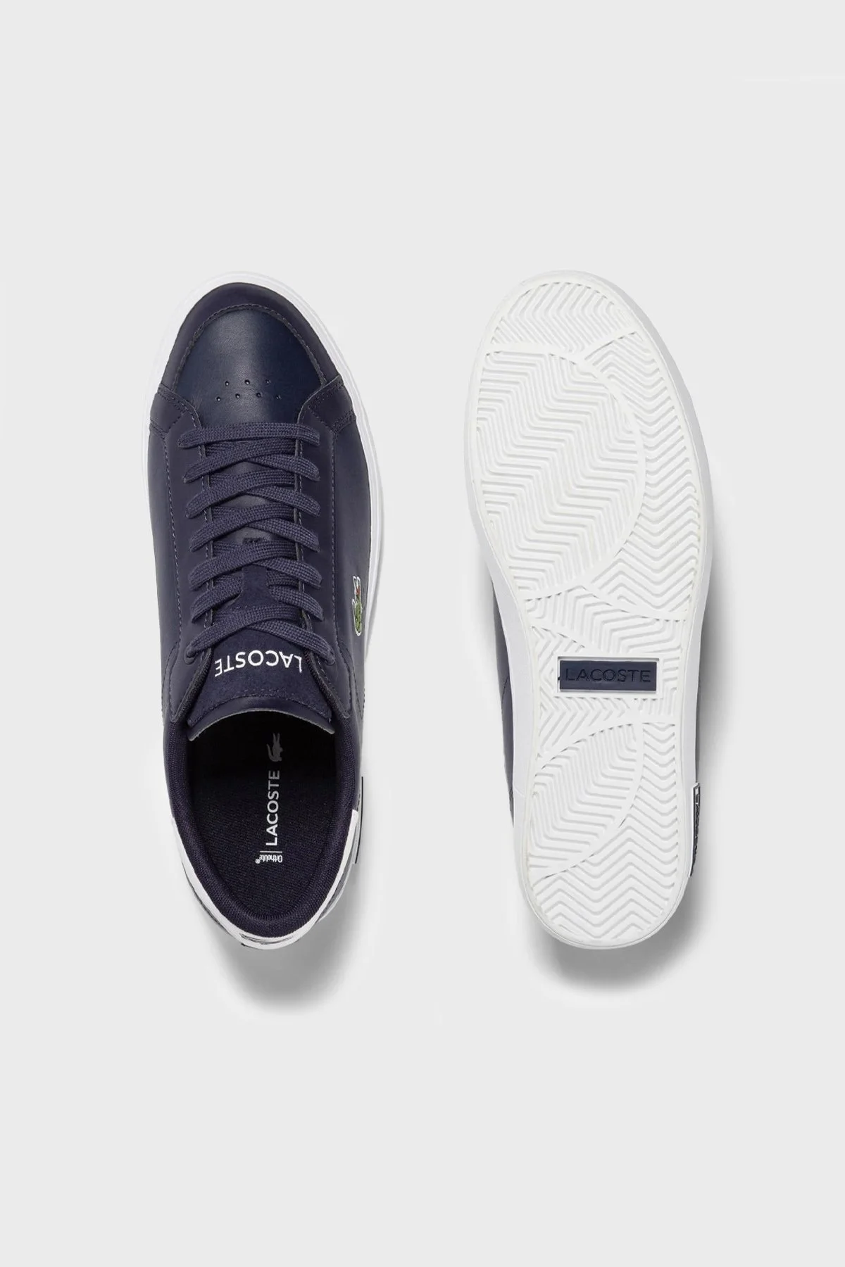 Lacoste Powercourt Logo Detaylı Günlük Sneaker Erkek Ayakkabı 745SMA0066 092 LACİVERT-BEYAZ - 4