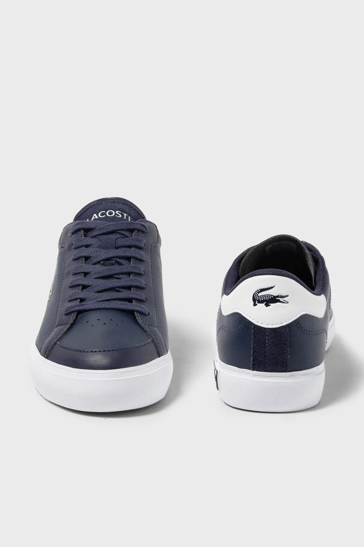 Lacoste Powercourt Logo Detaylı Günlük Sneaker Erkek Ayakkabı 745SMA0066 092 LACİVERT-BEYAZ - 5