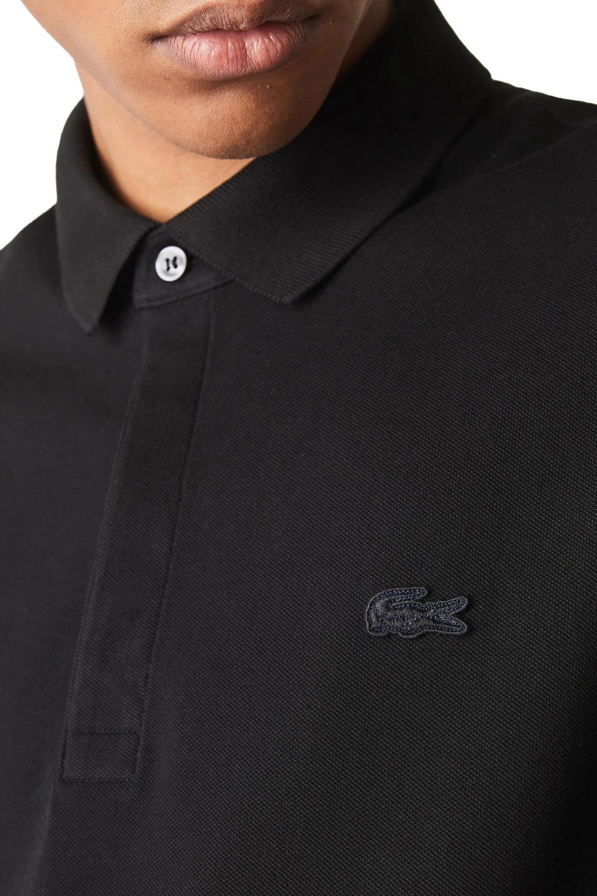 Lacoste Pamuklu Regular Fit T Shirt Erkek Polo PH5522 031 SİYAH - 3