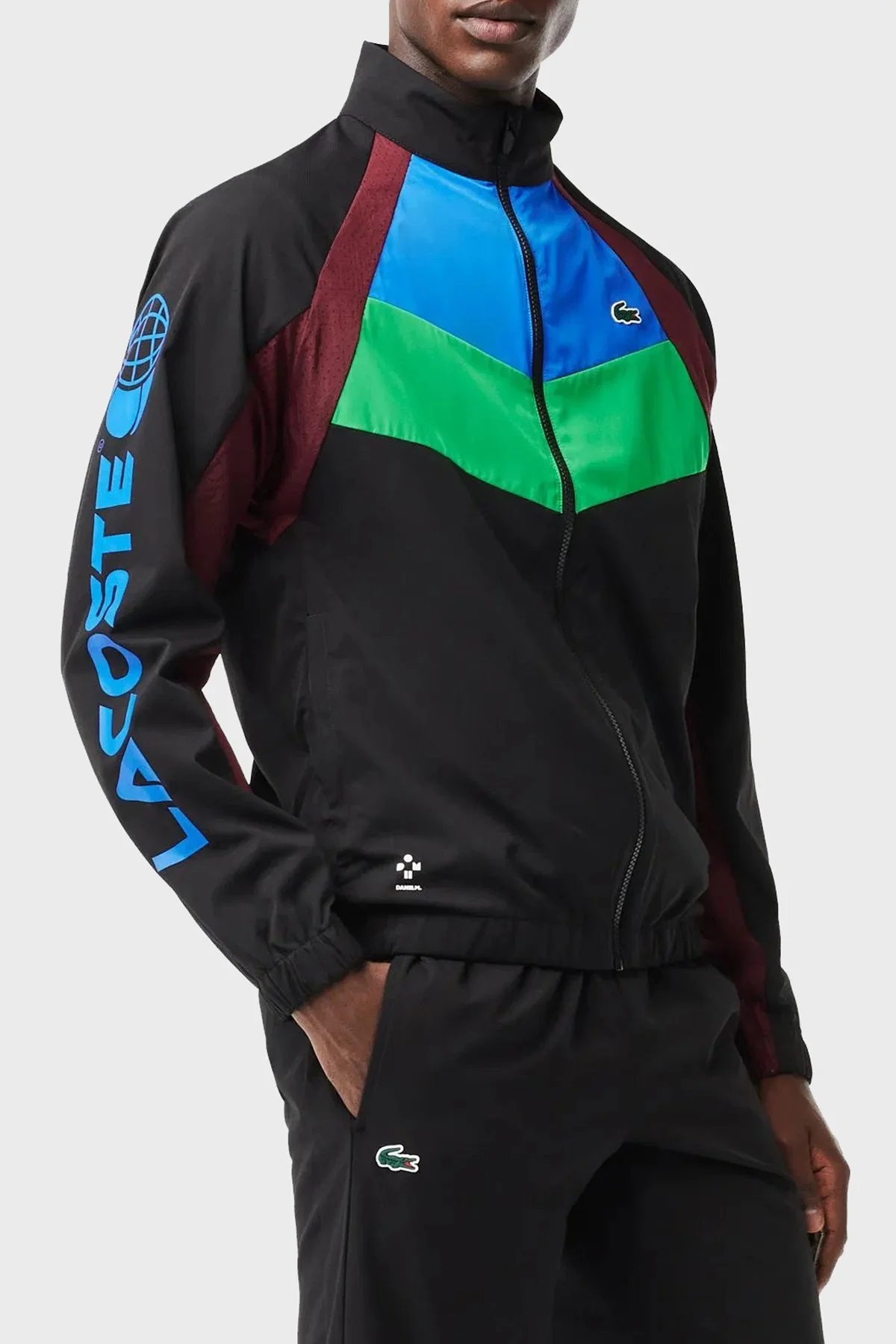 Lacoste Renk Bloklu Regular Fit Dik Yaka Erkek Eşofman Takımı WH1789 LI3 SİYAH - 3