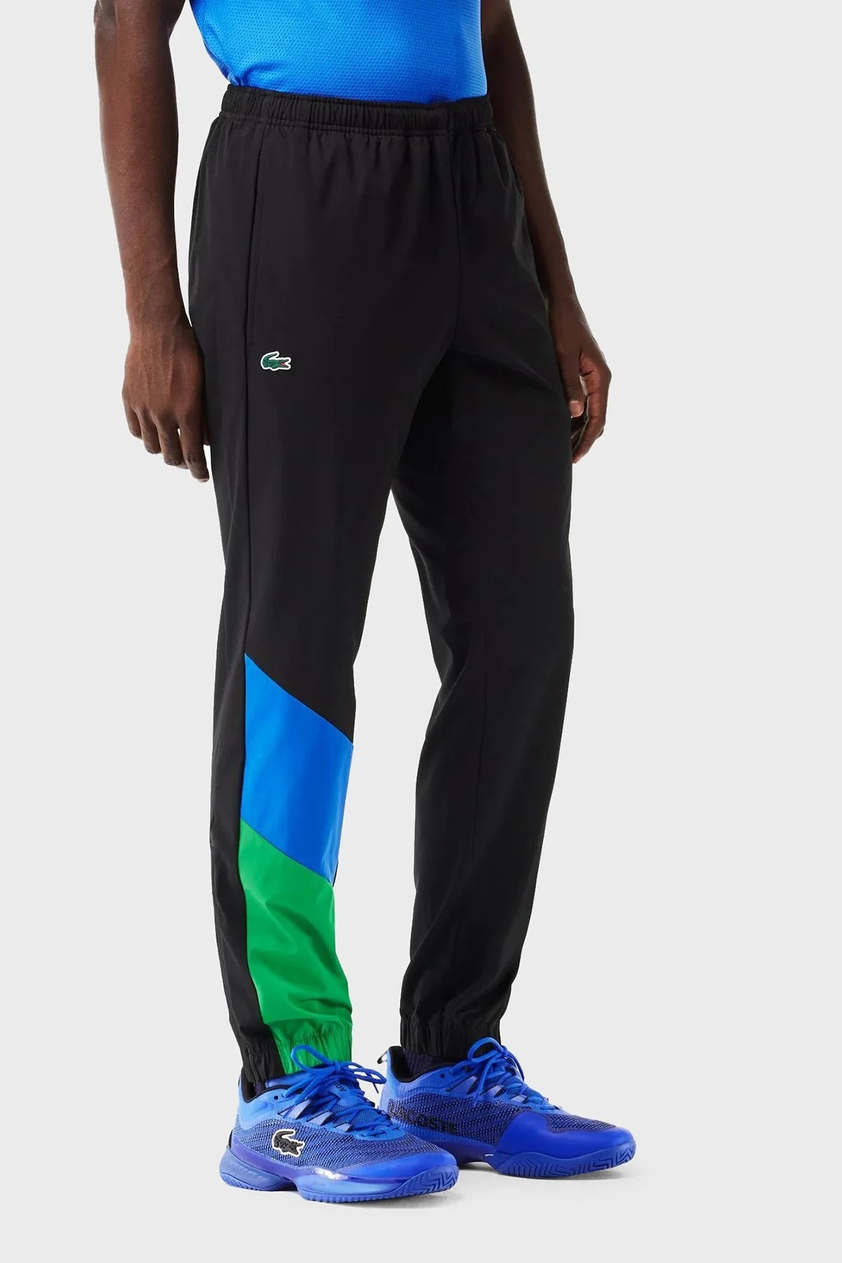 Lacoste Renk Bloklu Regular Fit Dik Yaka Erkek Eşofman Takımı WH1789 LI3 SİYAH - 4