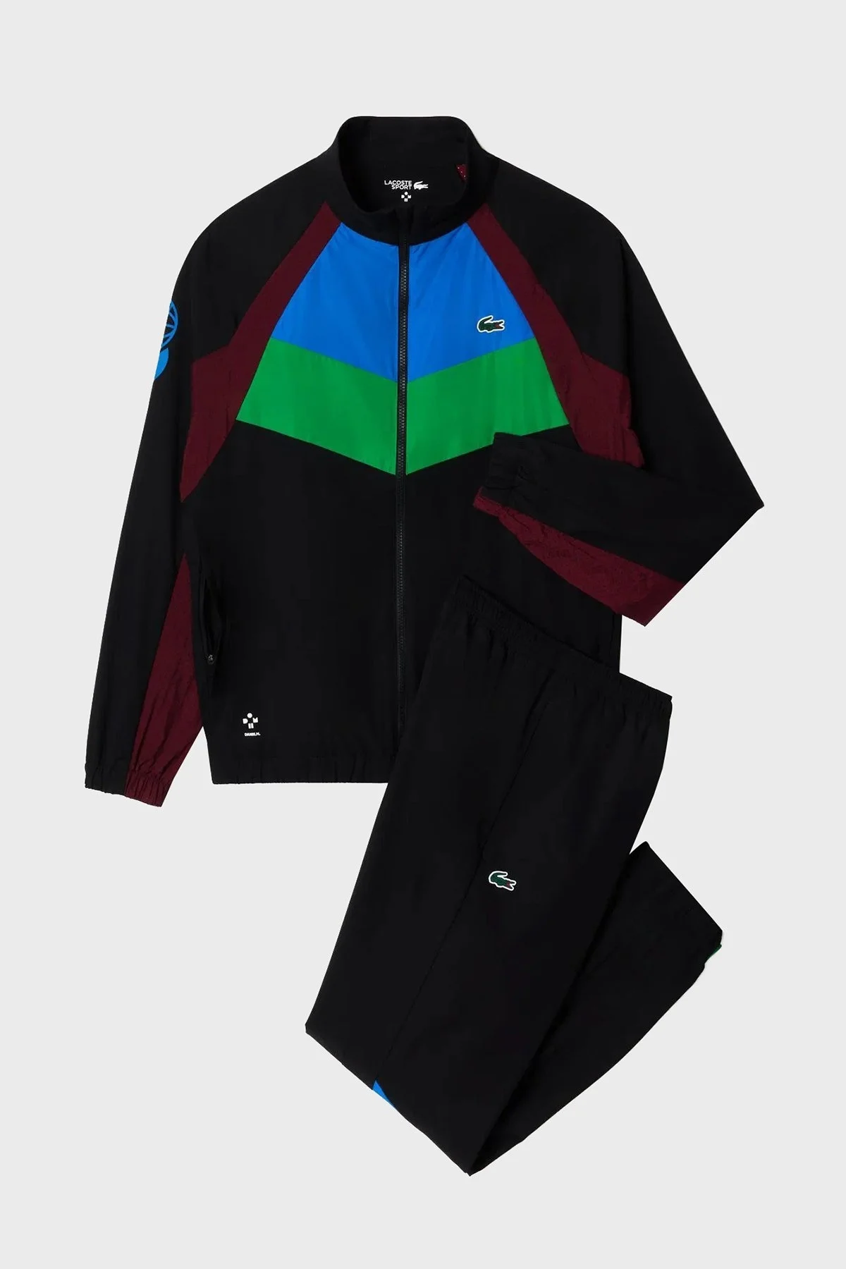 Lacoste Renk Bloklu Regular Fit Dik Yaka Erkek Eşofman Takımı WH1789 LI3 SİYAH - 5