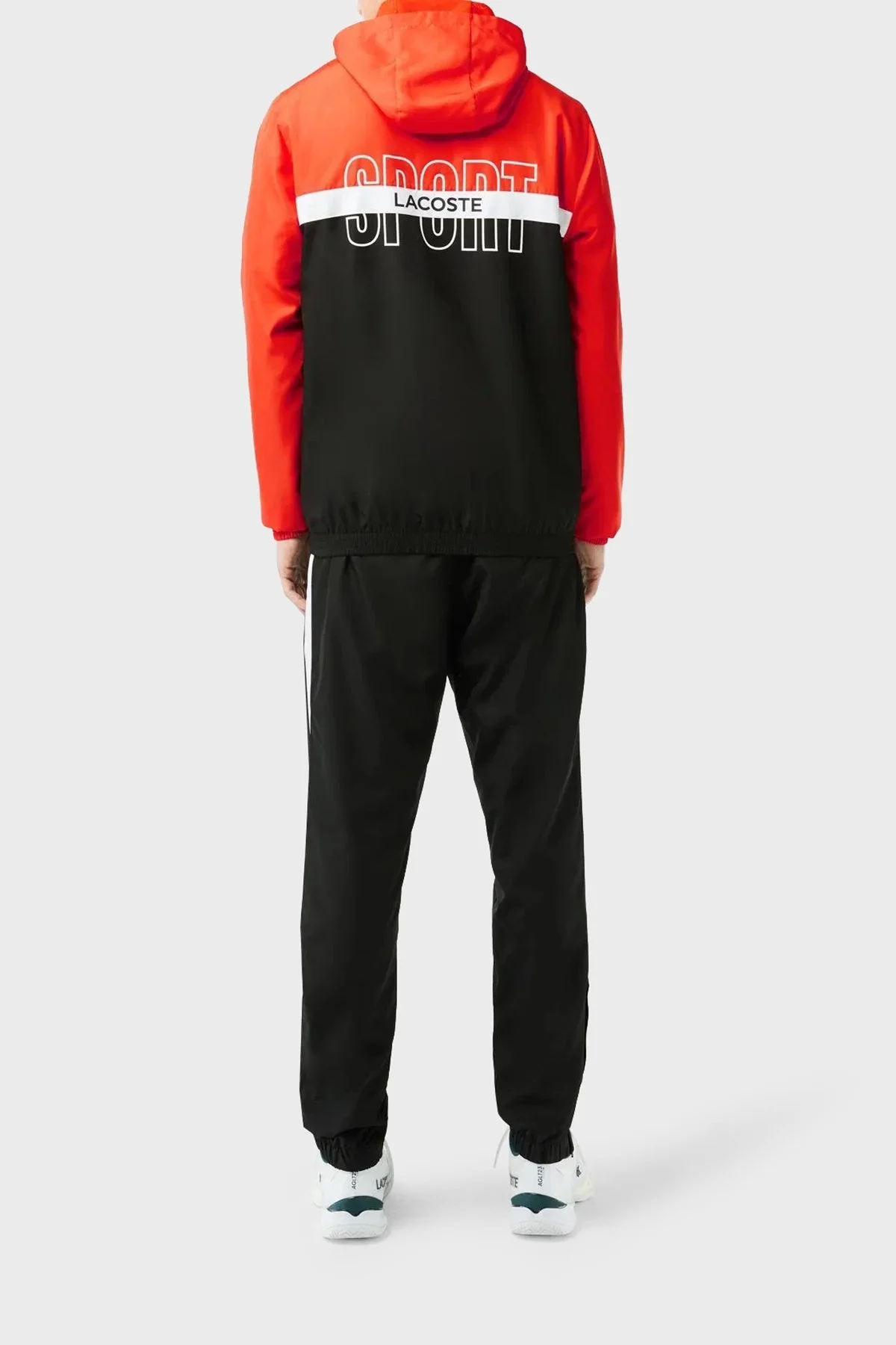 Lacoste Renk Bloklu Regular Fit Kapüşonlu Yaka Erkek Eşofman Takımı WH1793 MPI SİYAH - 2