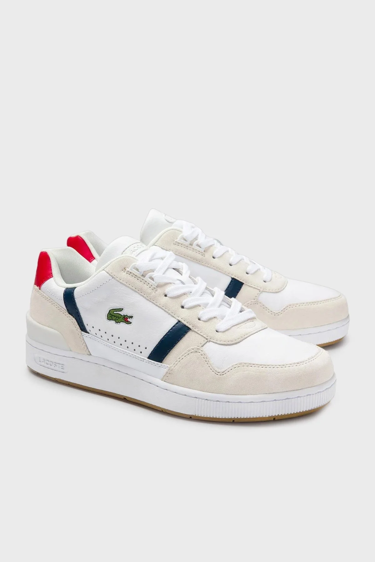 Lacoste Süet Sneaker Erkek Ayakkabı 740SMA0048 407 BEYAZ-LACİVERT - 2