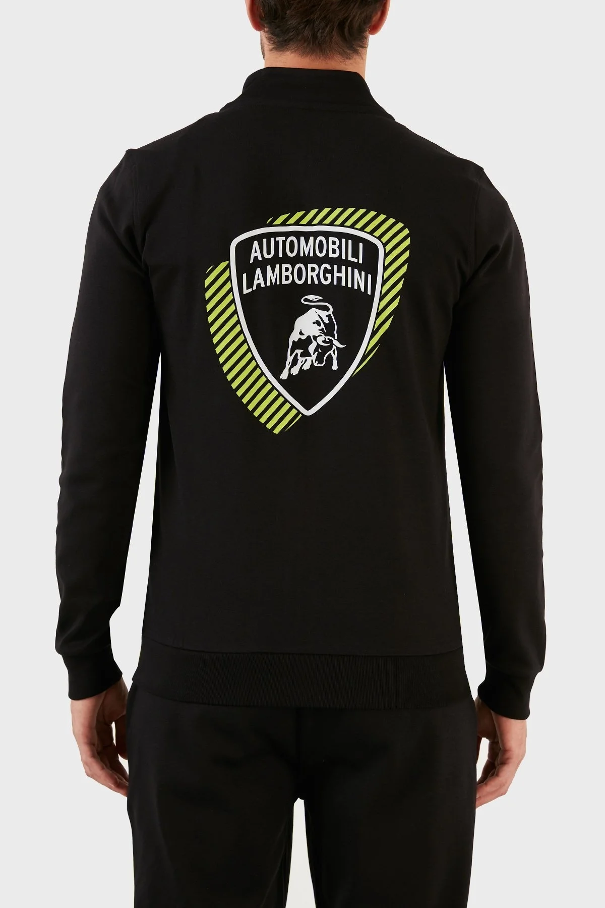 Lamborghini Logo Baskılı Regular Fit Dik Yaka Pamuklu Erkek Sweat B7XWB7AN30435899 SİYAH - 5