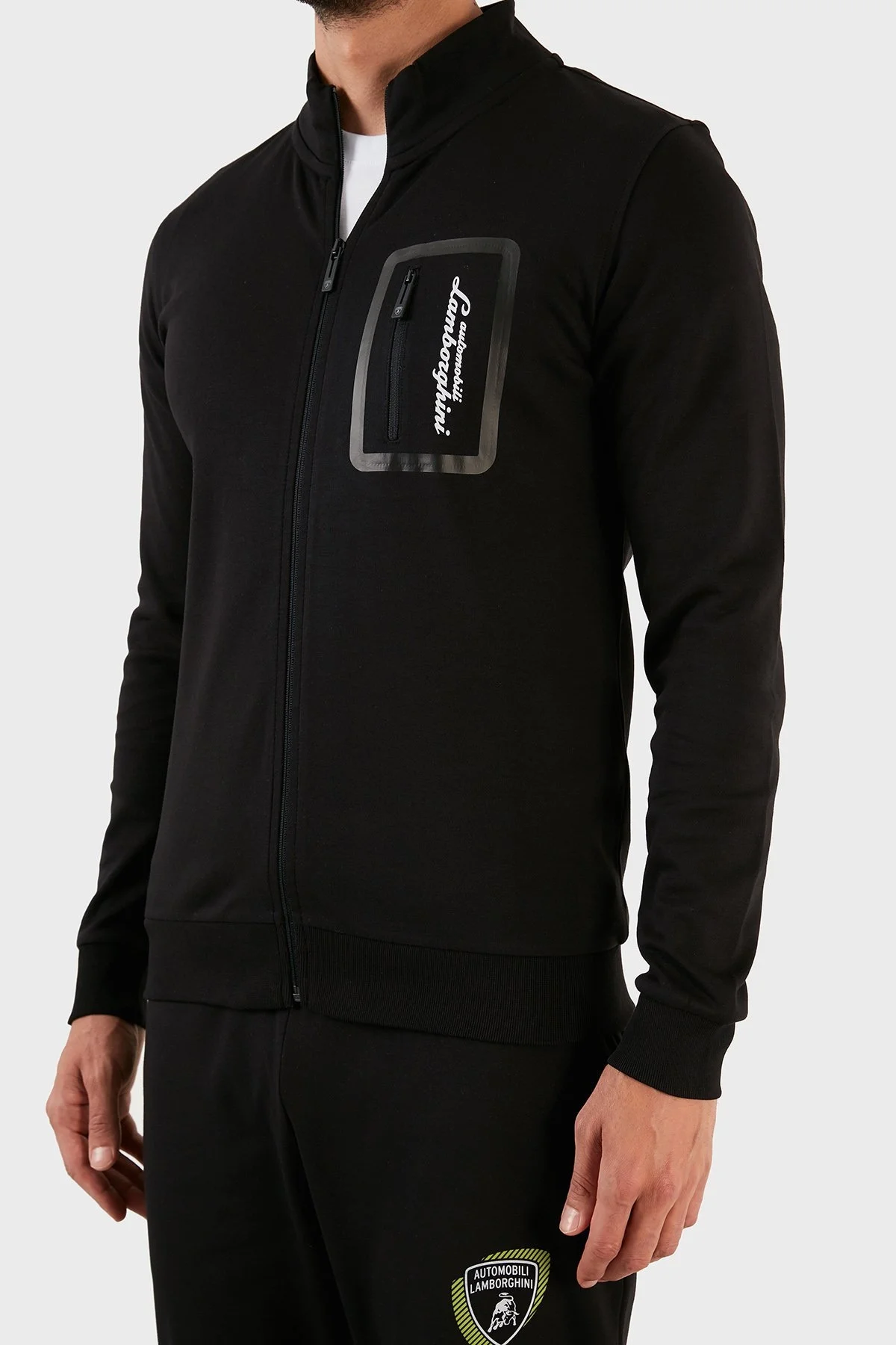 Lamborghini Logo Baskılı Regular Fit Dik Yaka Pamuklu Erkek Sweat B7XWB7AN30435899 SİYAH - 6