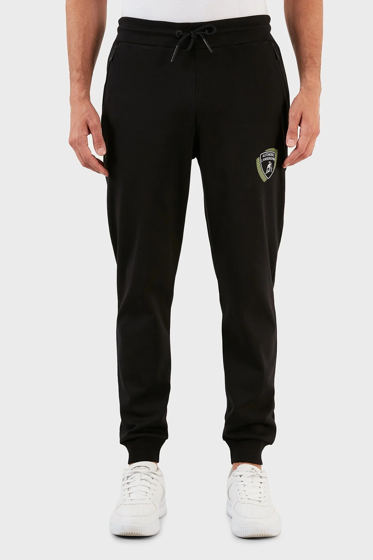 Lamborghini Logolu Regular Fit Belden Bağlamalı Cepli Jogger Erkek Pantolon A2XWB1AM30435899 SİYAH - 2