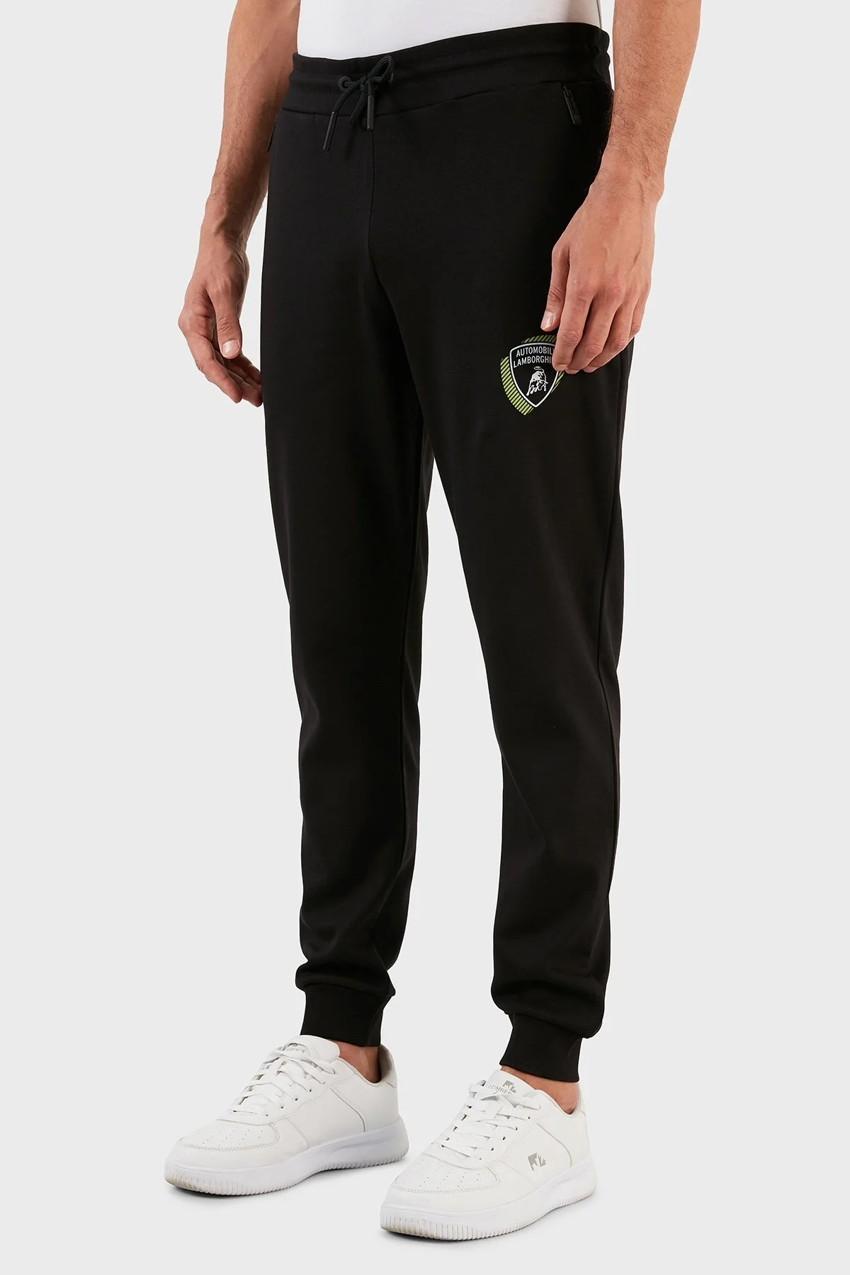 Lamborghini Logolu Regular Fit Belden Bağlamalı Cepli Jogger Erkek Pantolon A2XWB1AM30435899 SİYAH - 3