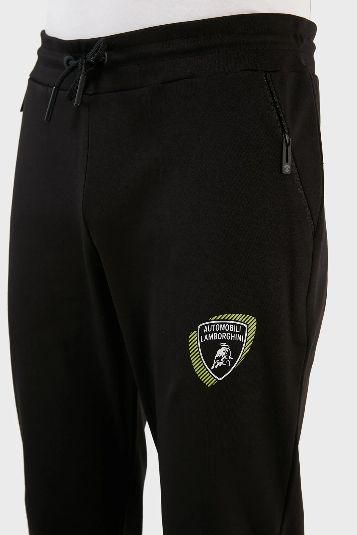 Lamborghini Logolu Regular Fit Belden Bağlamalı Cepli Jogger Erkek Pantolon A2XWB1AM30435899 SİYAH - 5