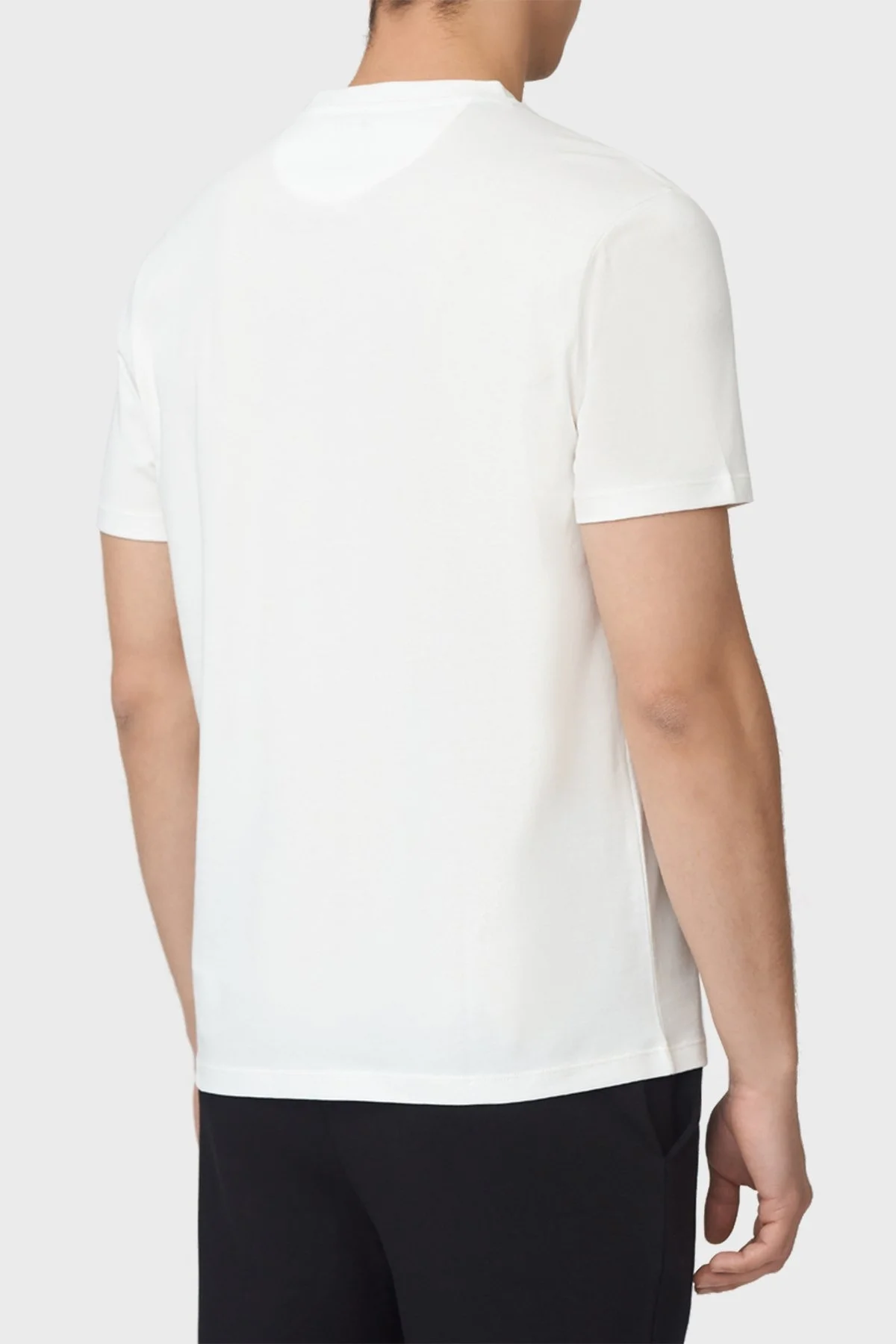 Lamborghini Pamuklu Baskılı Bisiklet Yaka Erkek T Shirt 71XBH023CJ002007 BEYAZ - 3