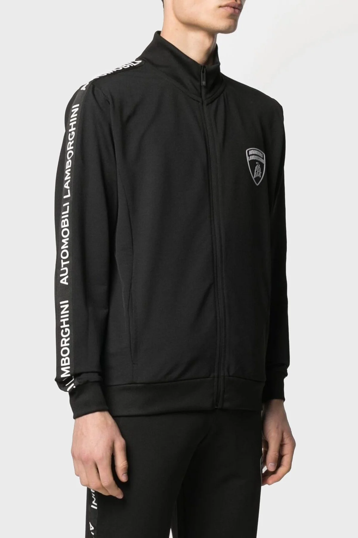 Lamborghini Pamuklu Fermuarlı Regular Fit Dik Yaka Erkek Sweat B7XWB7TH30434899 SİYAH - 1