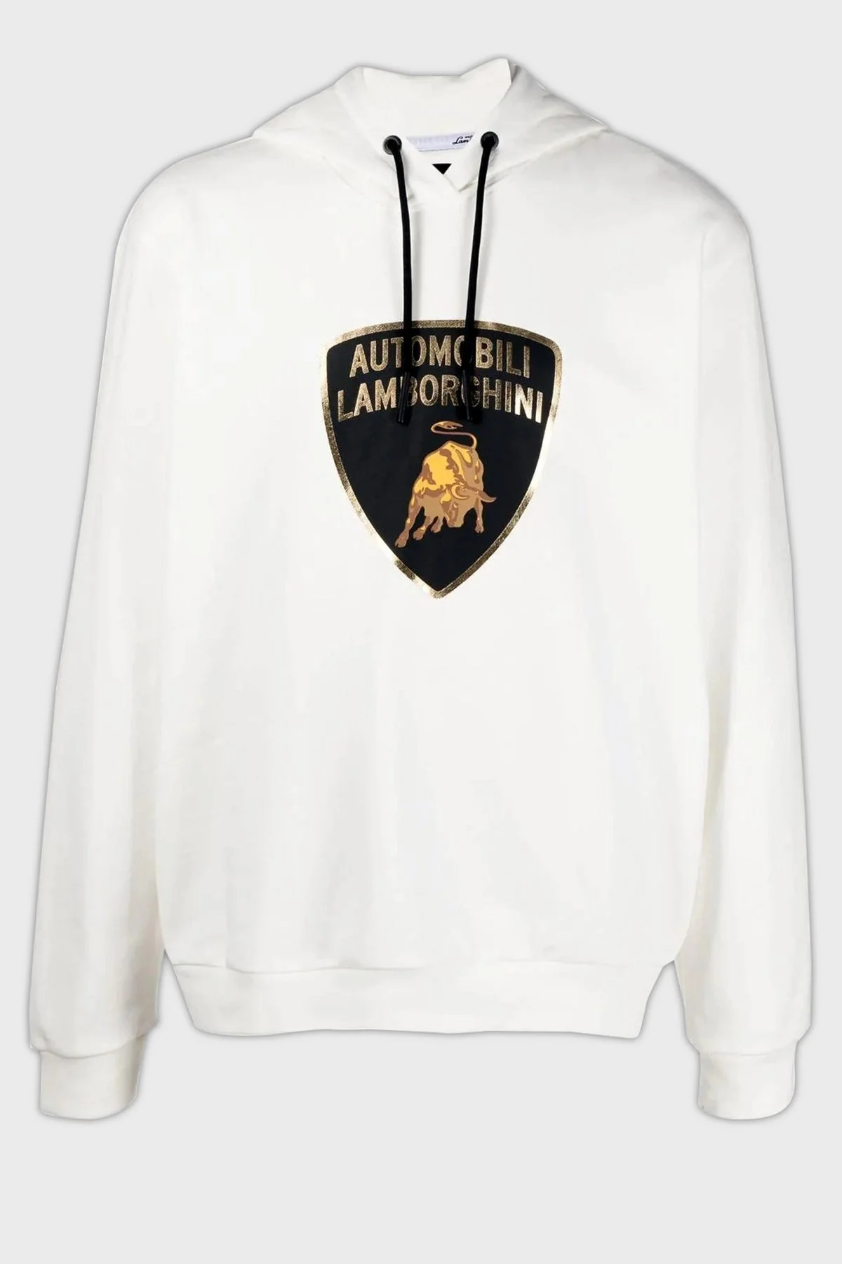 Lamborghini Pamuklu Logolu Regular Fit Kapüşonlu Erkek Sweat 72XBI021CJ315005 BEYAZ - 5